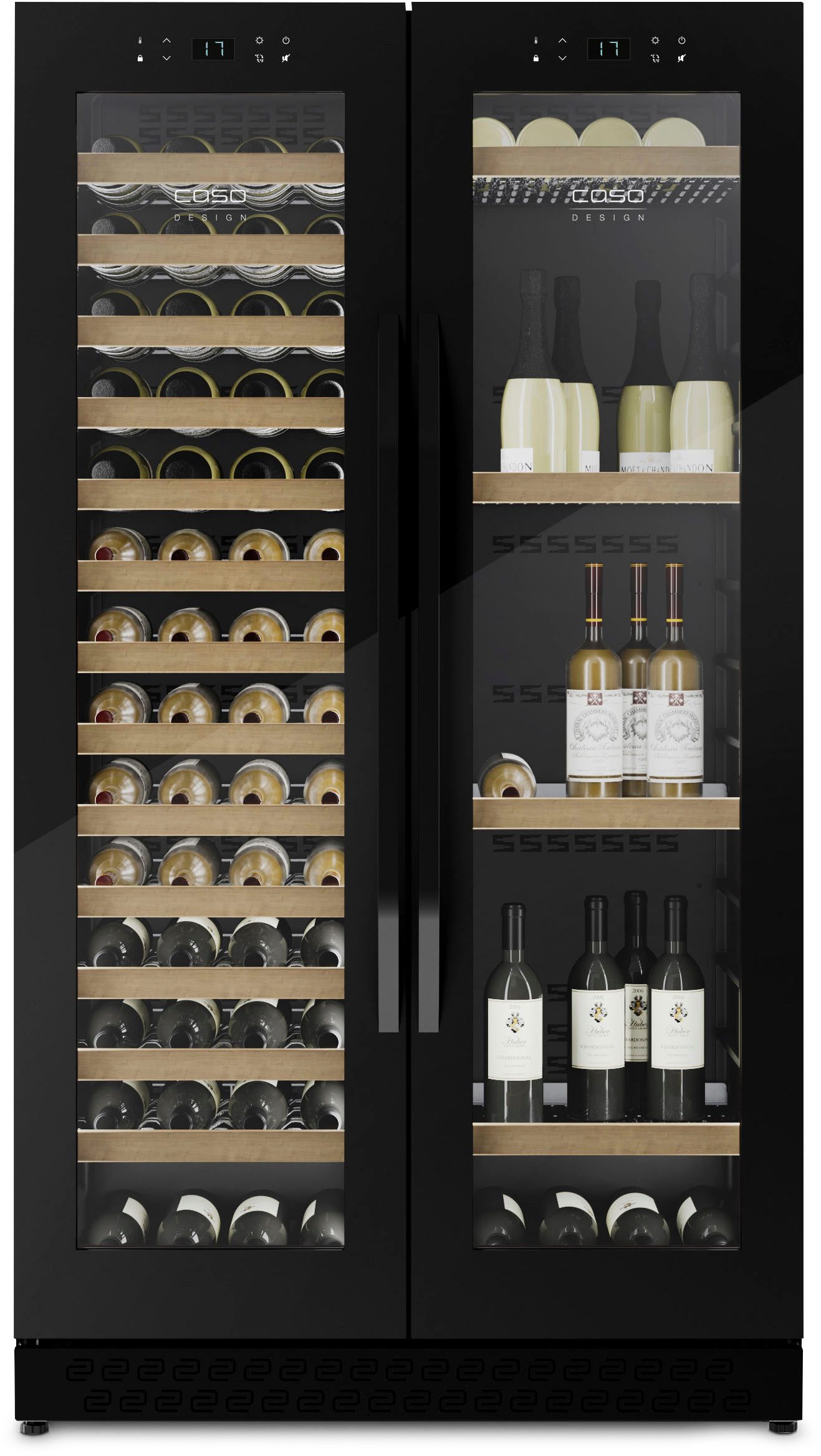 Caso Weinkühlschrank WineChef Duo 122, für 122 Standardflaschen á 0,75l