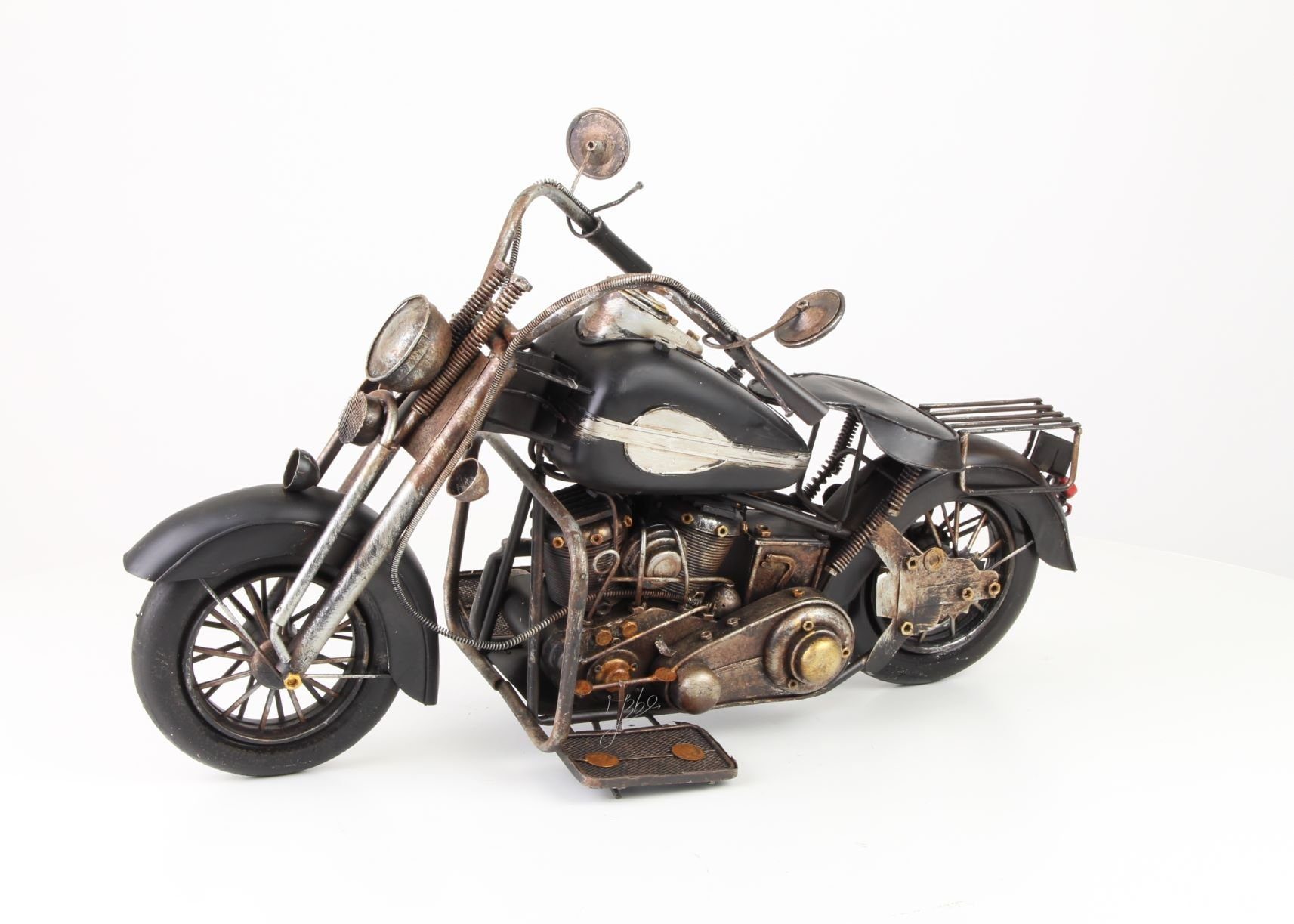 Modellauto Deko Motorrad Chopper Modell Retro Vintage 53 cm