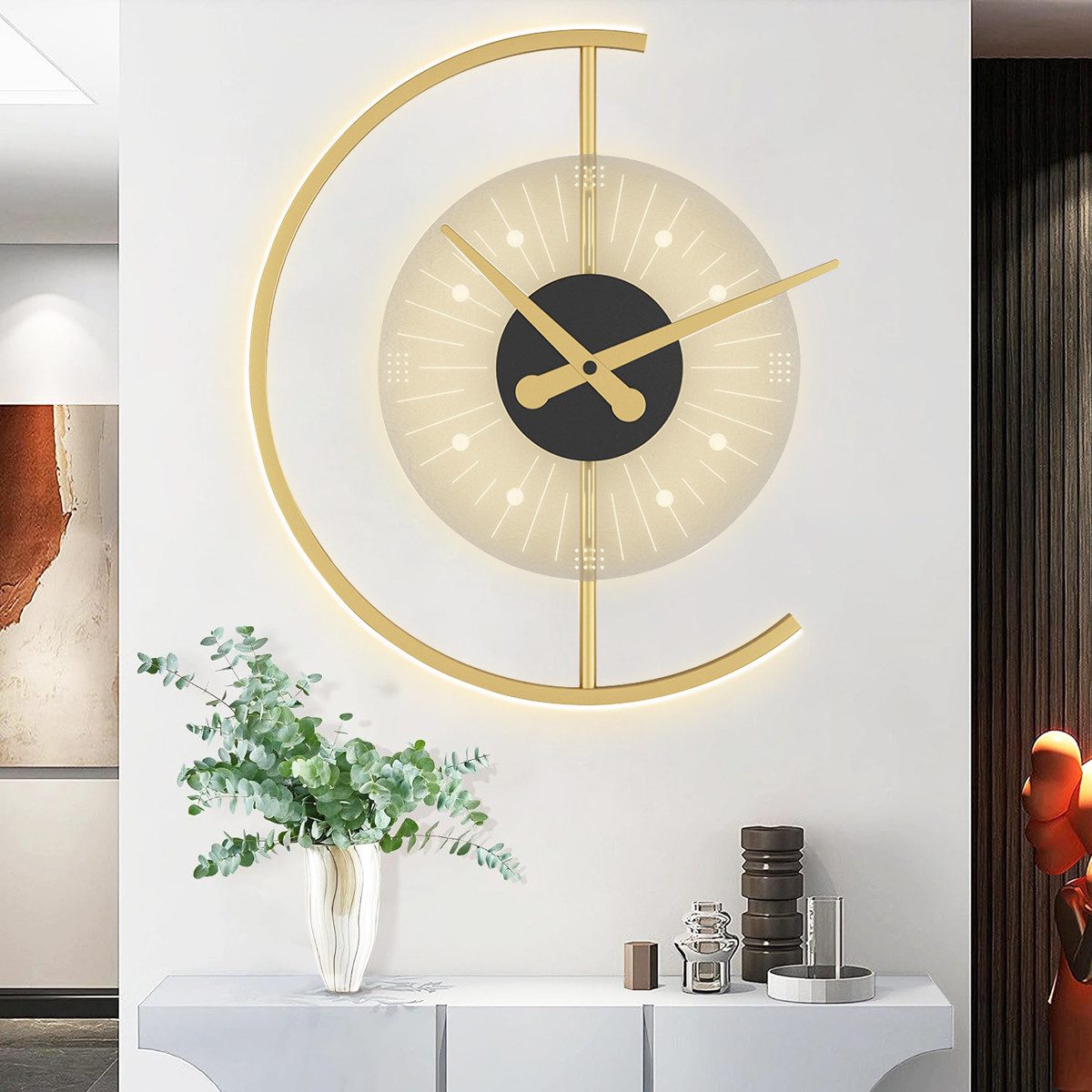 ZEUOPQ Wanduhr Wanduhr Modem Art Home günstig online kaufen
