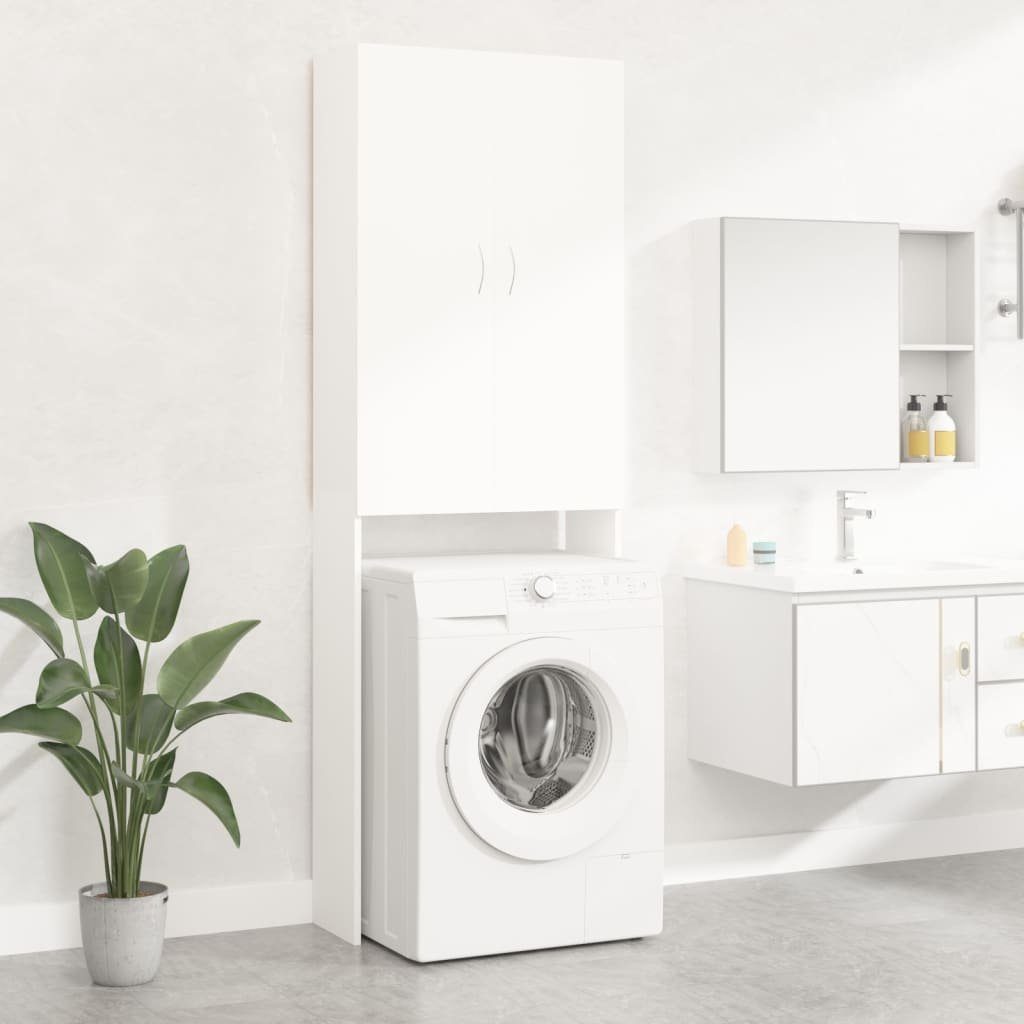 Weiß vidaXL Waschmaschinenschrank Waschmaschinenumbauschrank 64x25,5x190 cm