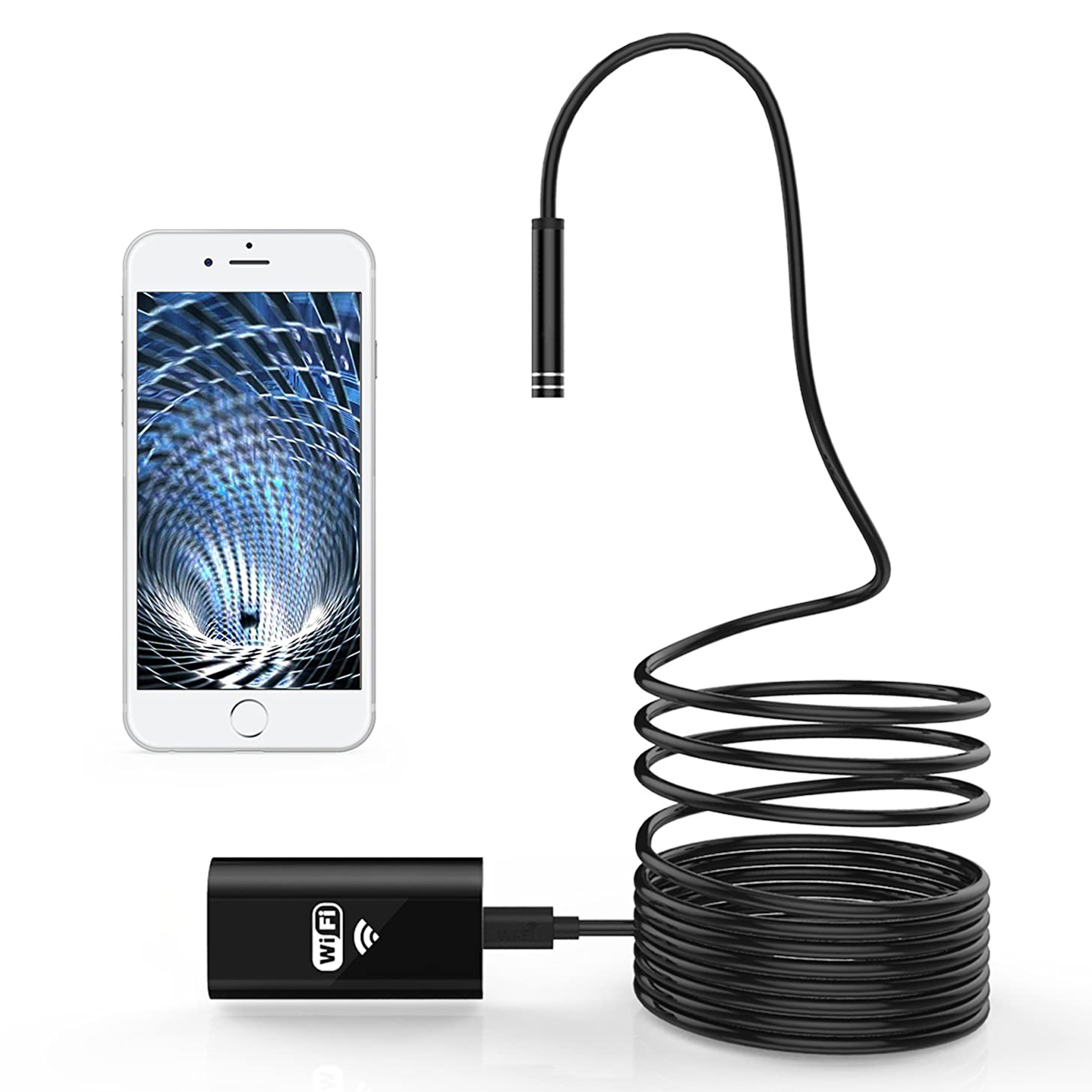 Leicke LEICKE WiFi Wireless Endoskopkamera (5m) HD 720p IP67 #CO67139 Inspektionskamera (HD, Endoskopkamera, Akku, IP67)