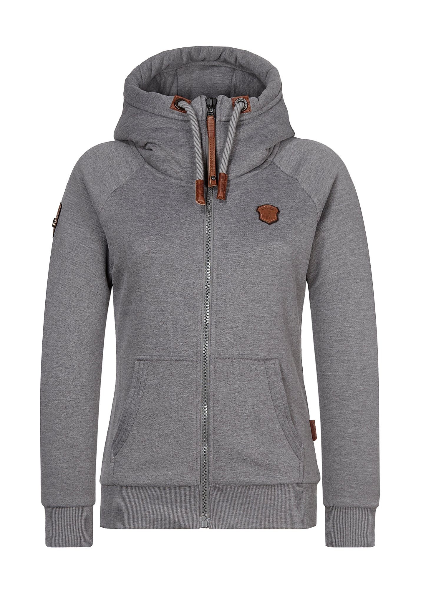 naketano Kapuzentop Brazzo Zip-Hoodie dark grey melange günstig online kaufen