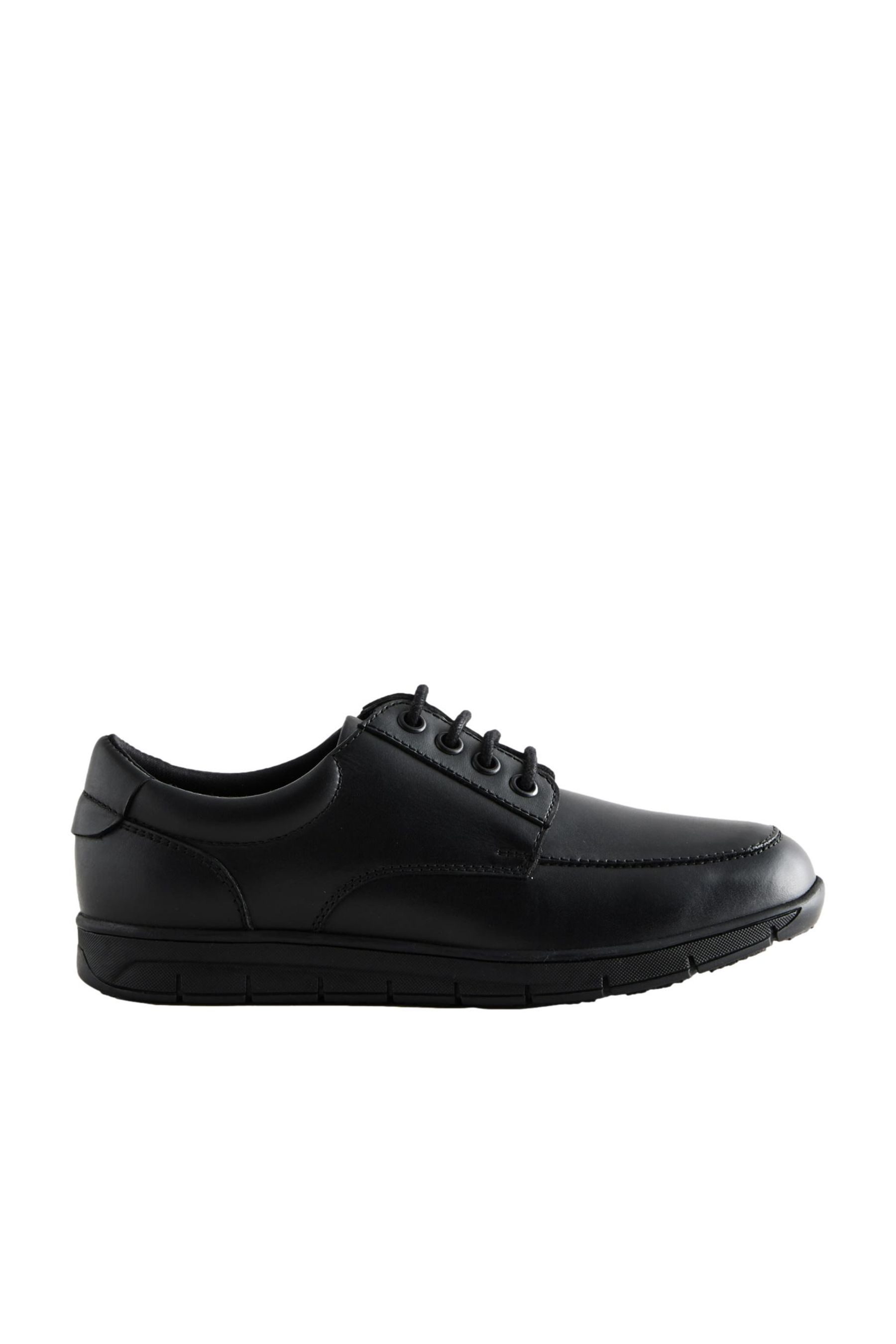 Smarte Schnürschuhe aus Leder, weite Passform Schnürschuh