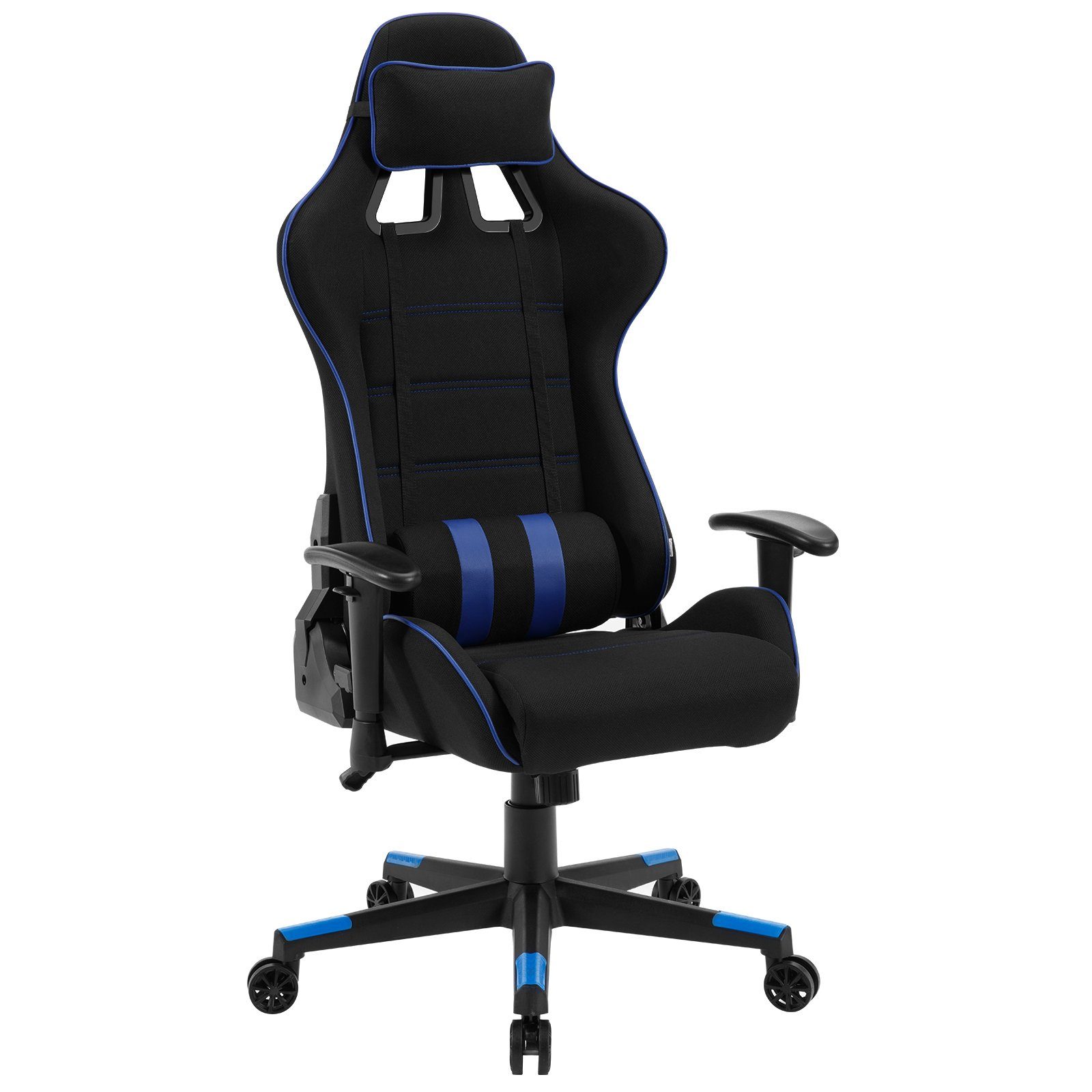 Woltu Gaming-Stuhl (1 St), Bürostuhl ergonomisch drehbar höhenverstellbar blau