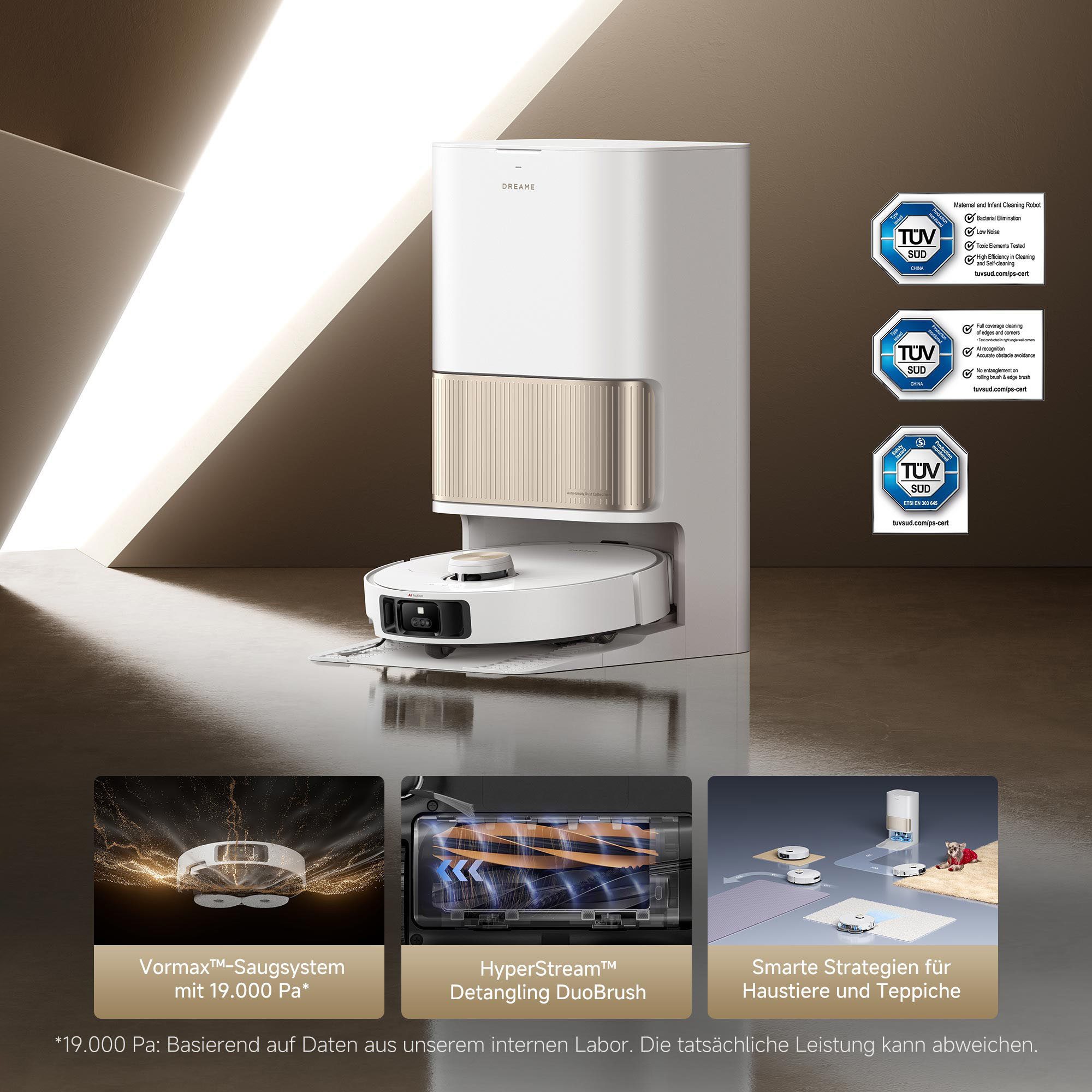 Dreame Saugroboter L40s Pro Ultra, 600 W, Basisstation, App-Steuerung, 600 Watt