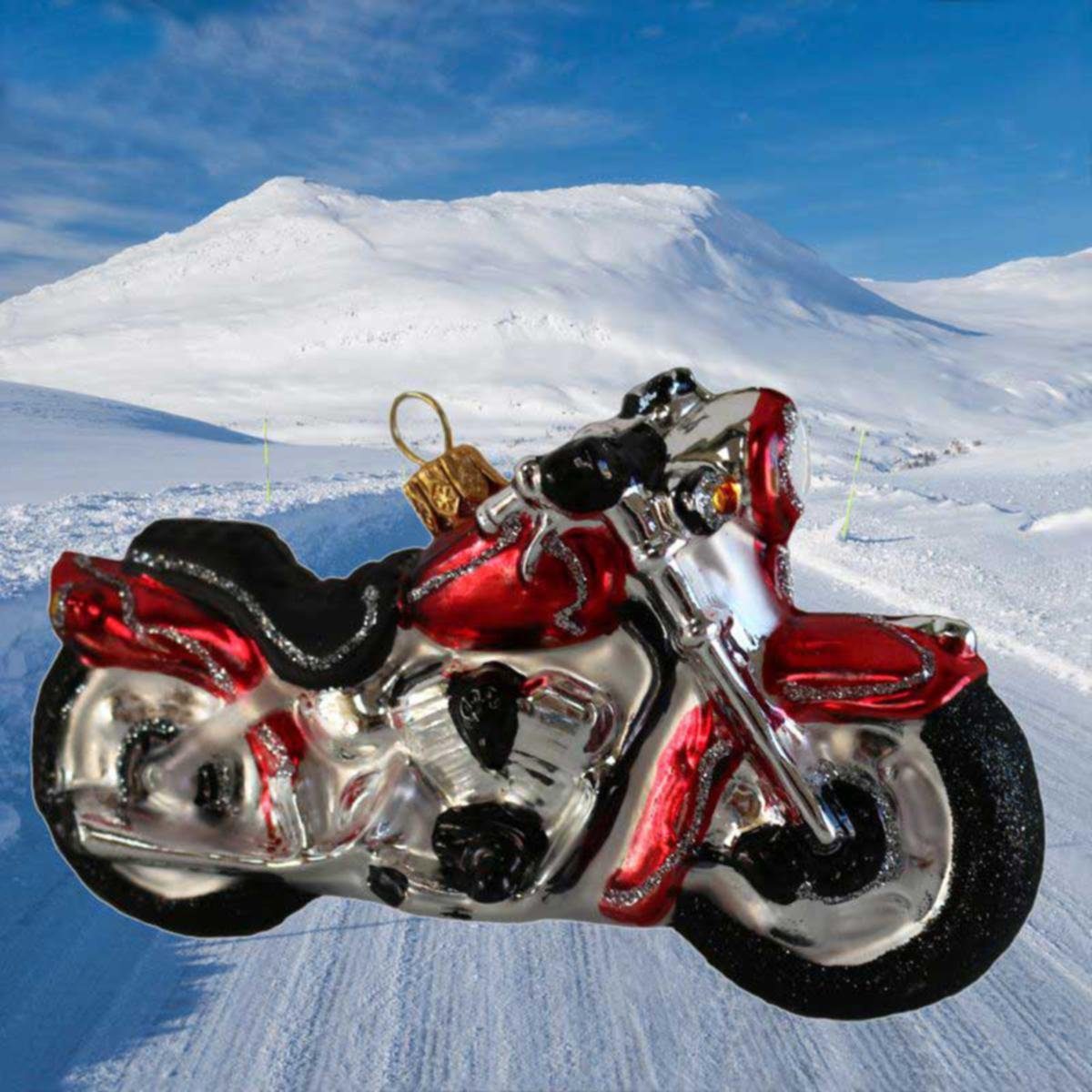 Christbaumschmuck 440s Christbaum-Hänger 440s Motorrad rot (1-tlg)