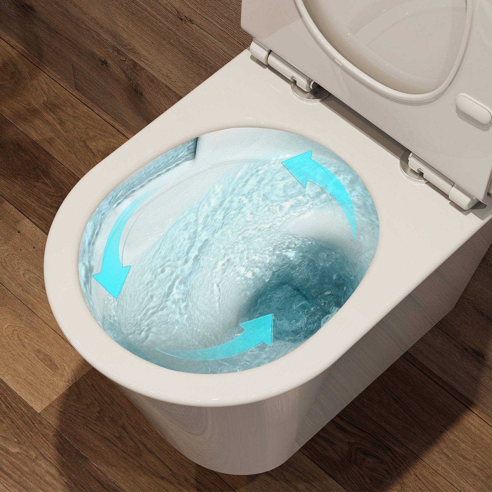 HOROW Tiefspül-WC spülrandlose Hänge WC Toilette, günstig online kaufen
