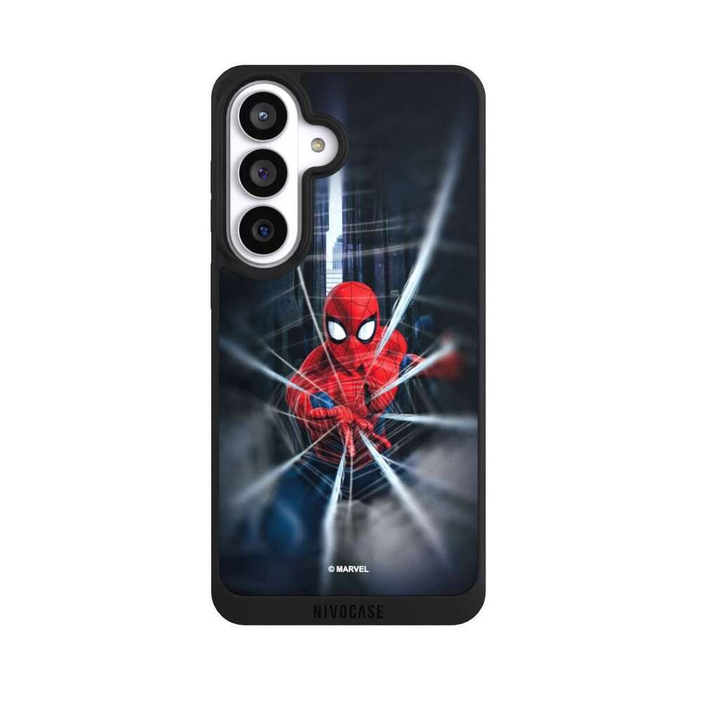 NIVOCASE Handyhülle Marvel Spider-Man Kinofilm Spider-Man Webs In Action, Samsung Galaxy S26+ Handyhülle Hülle NIVOpure Case Schwarz