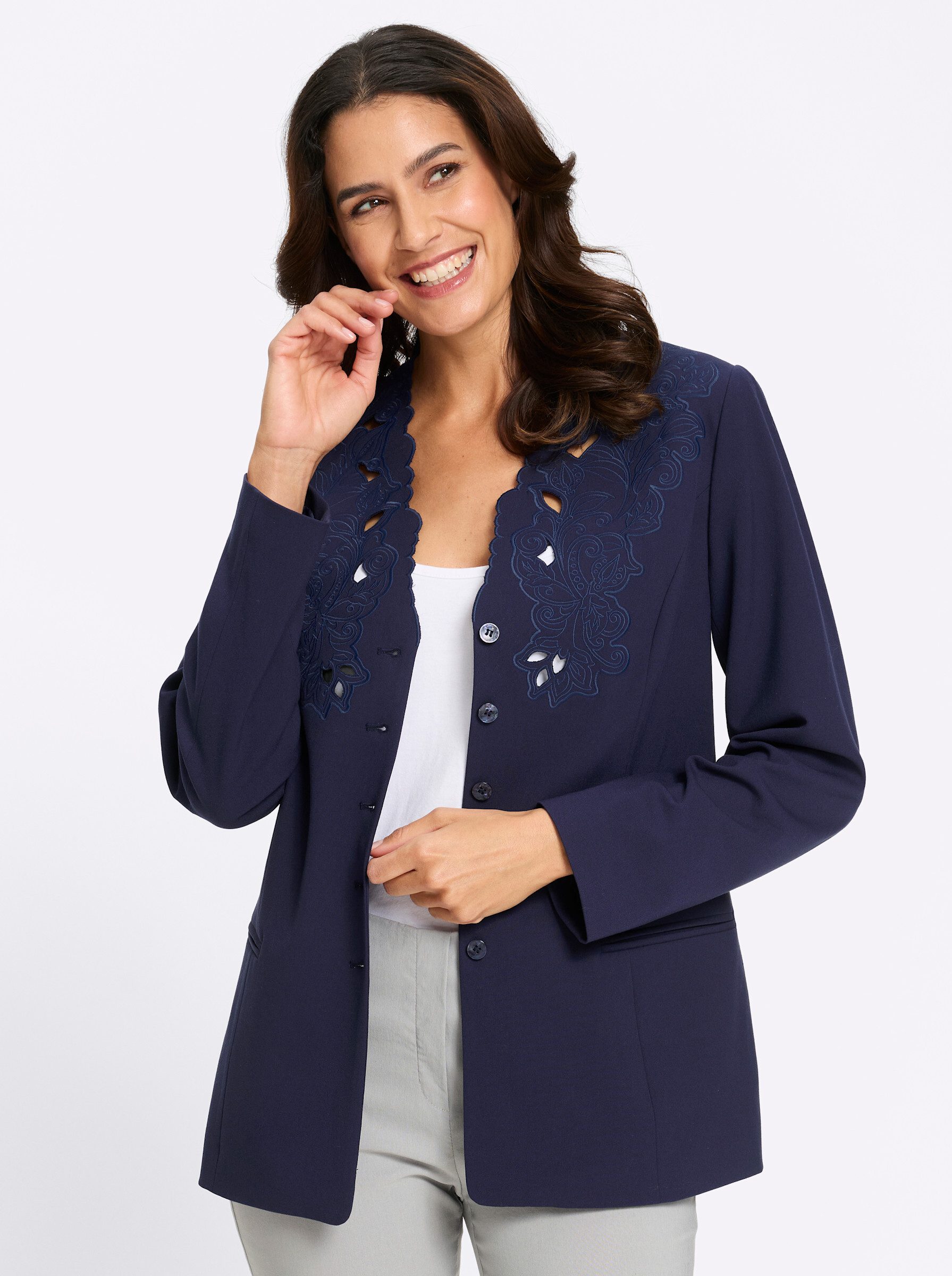 Witt Blusenblazer Longblazer Langarm