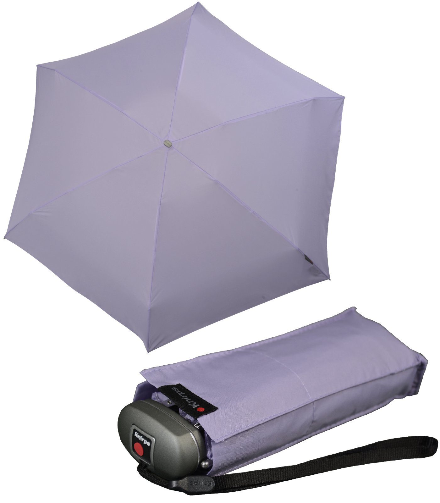 Knirps® Taschenregenschirm winziger Damen-Taschenschirm, leicht und flach, für die Handtasche - Travel lila lavender