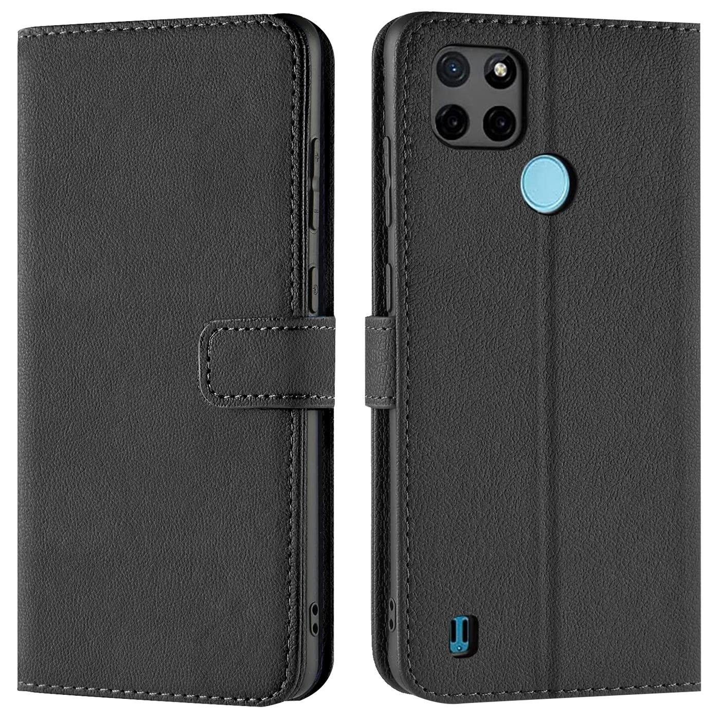CoolGadget Handyhülle Wallet Klapp Tasche Book Case für Realme C25Y / C21Y 6,5 Zoll, Hülle Klapphülle Flip Cover Etui Schutzhülle