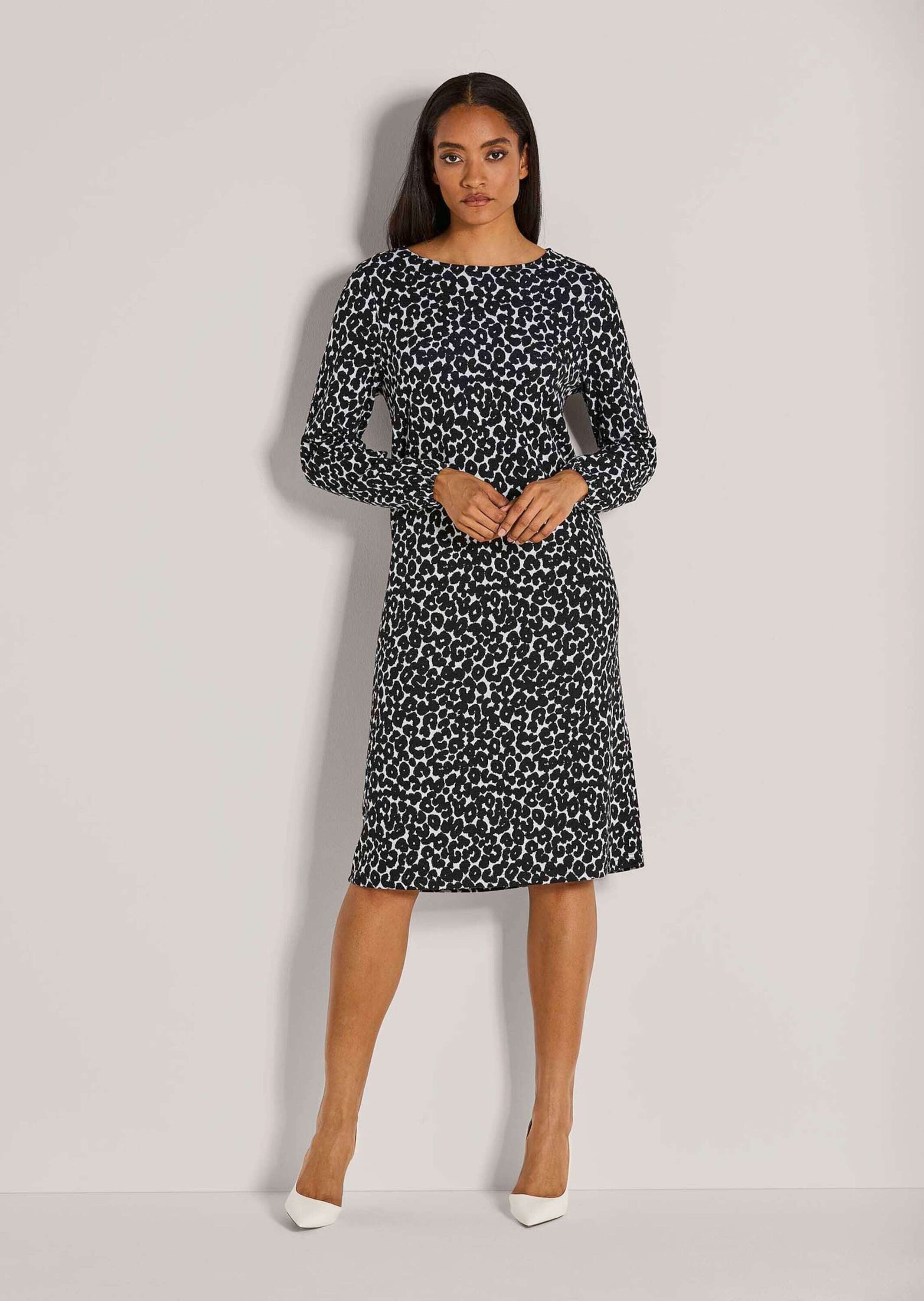 MADELEINE Midikleid Modernes Jersey-Kleid mit Leo-Print Midikleid mit Rundh günstig online kaufen