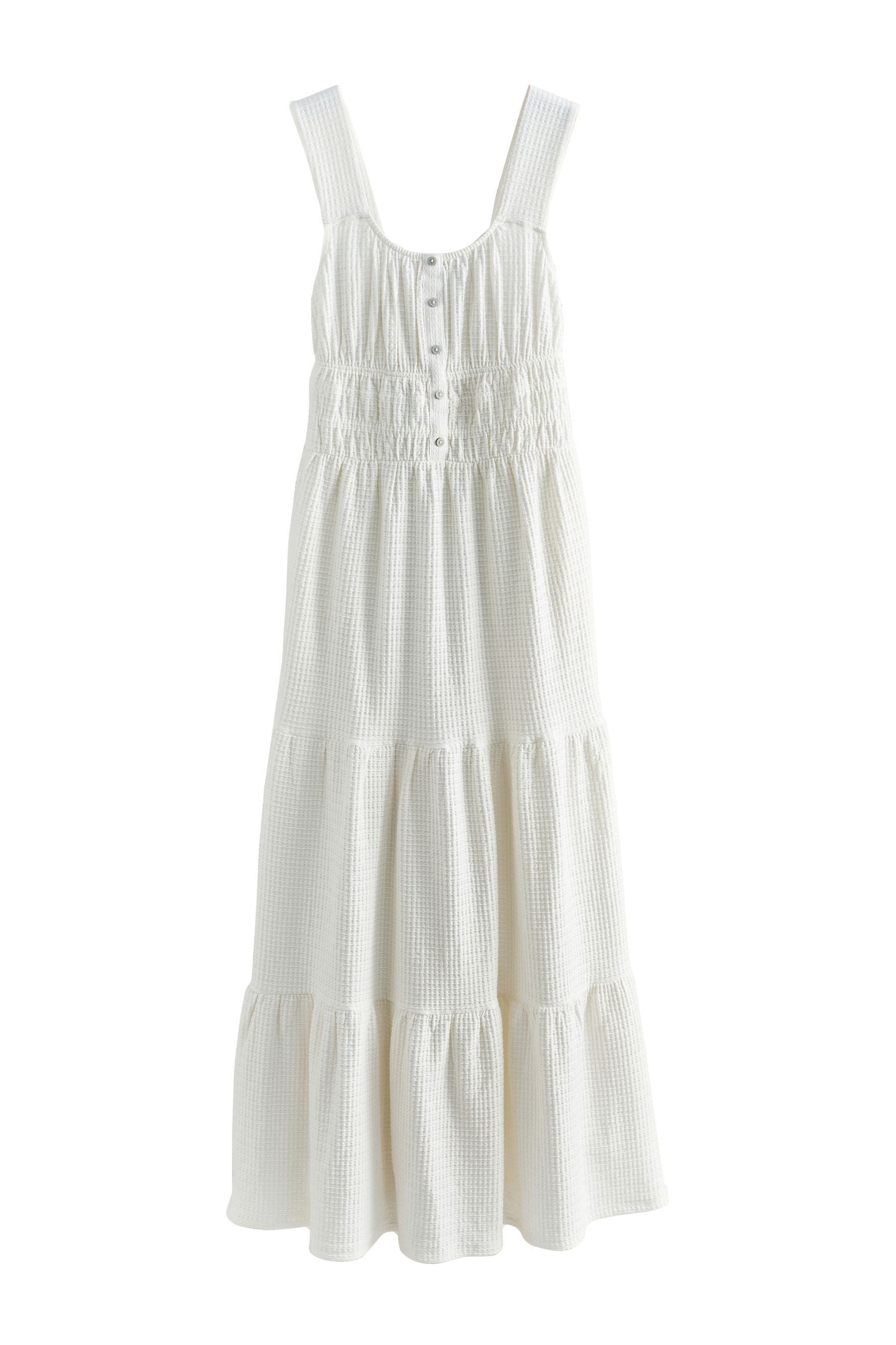 Midikleid Ärmelloses Midi-Sommerkleid mit Struktur