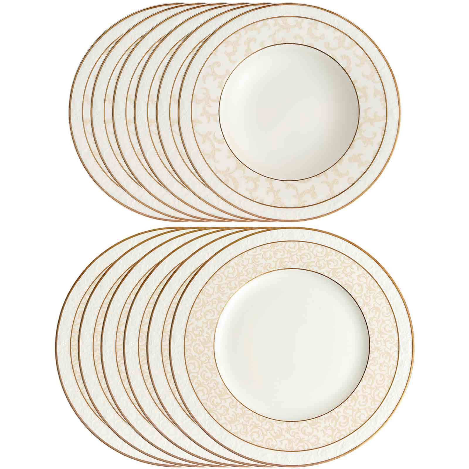 Villeroy & Boch Kombiservice Ivoire Tafelservice 12er Set (12-tlg), Porzellan