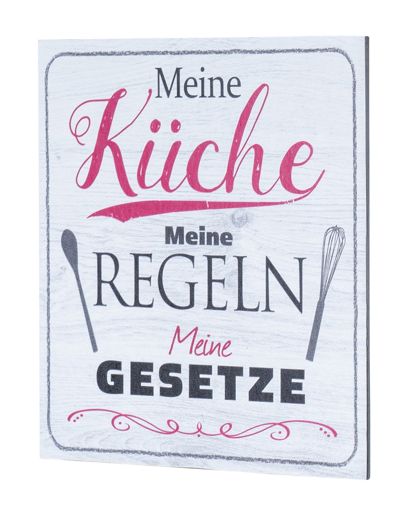 Levandeo® Wandbild, Wandbild 20x20cm Küche Küchenschild günstig online kaufen