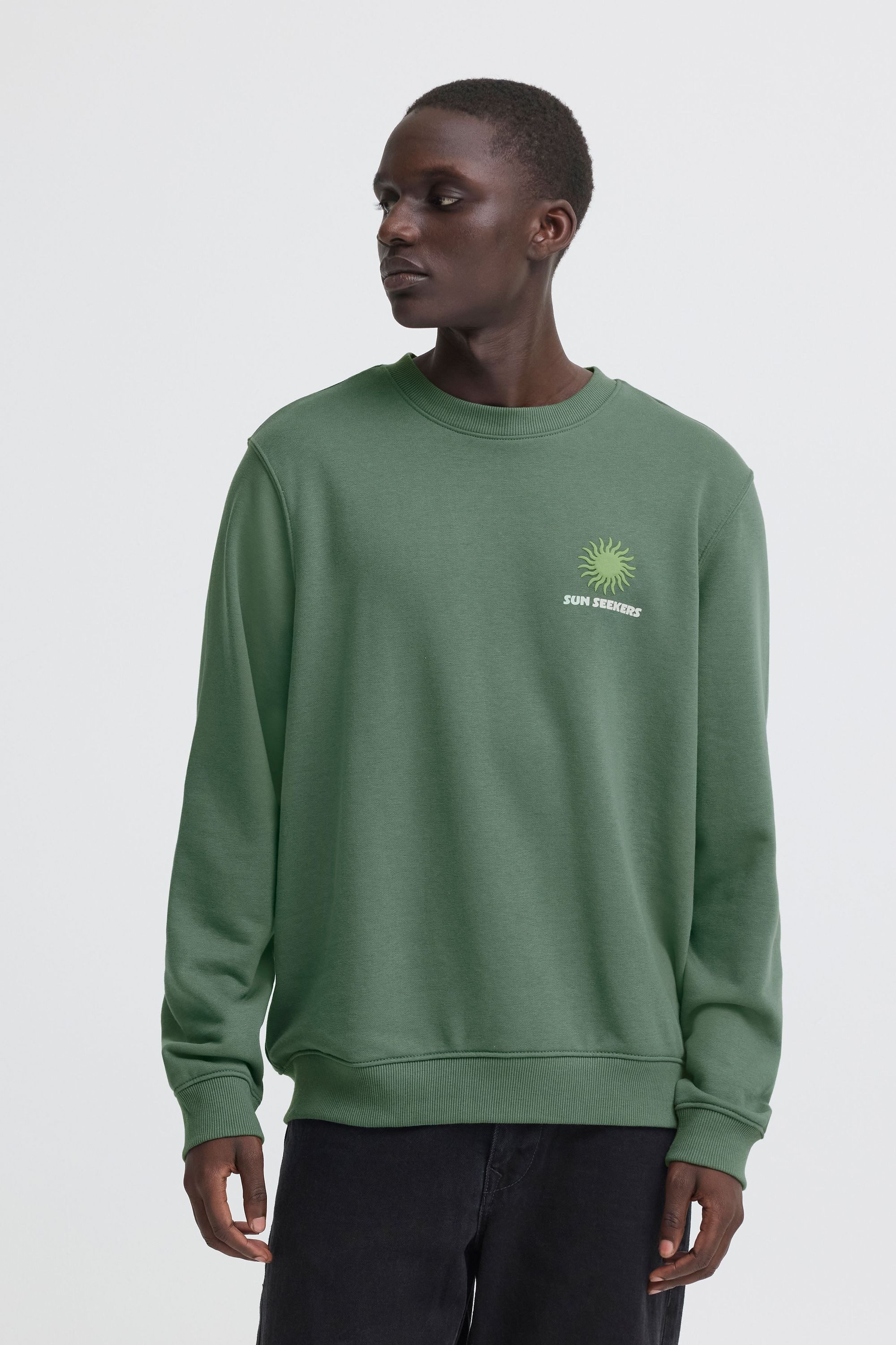 Blend Rundhalspullover BHKonsta Moderner Sweatpullover mit dezentem Print