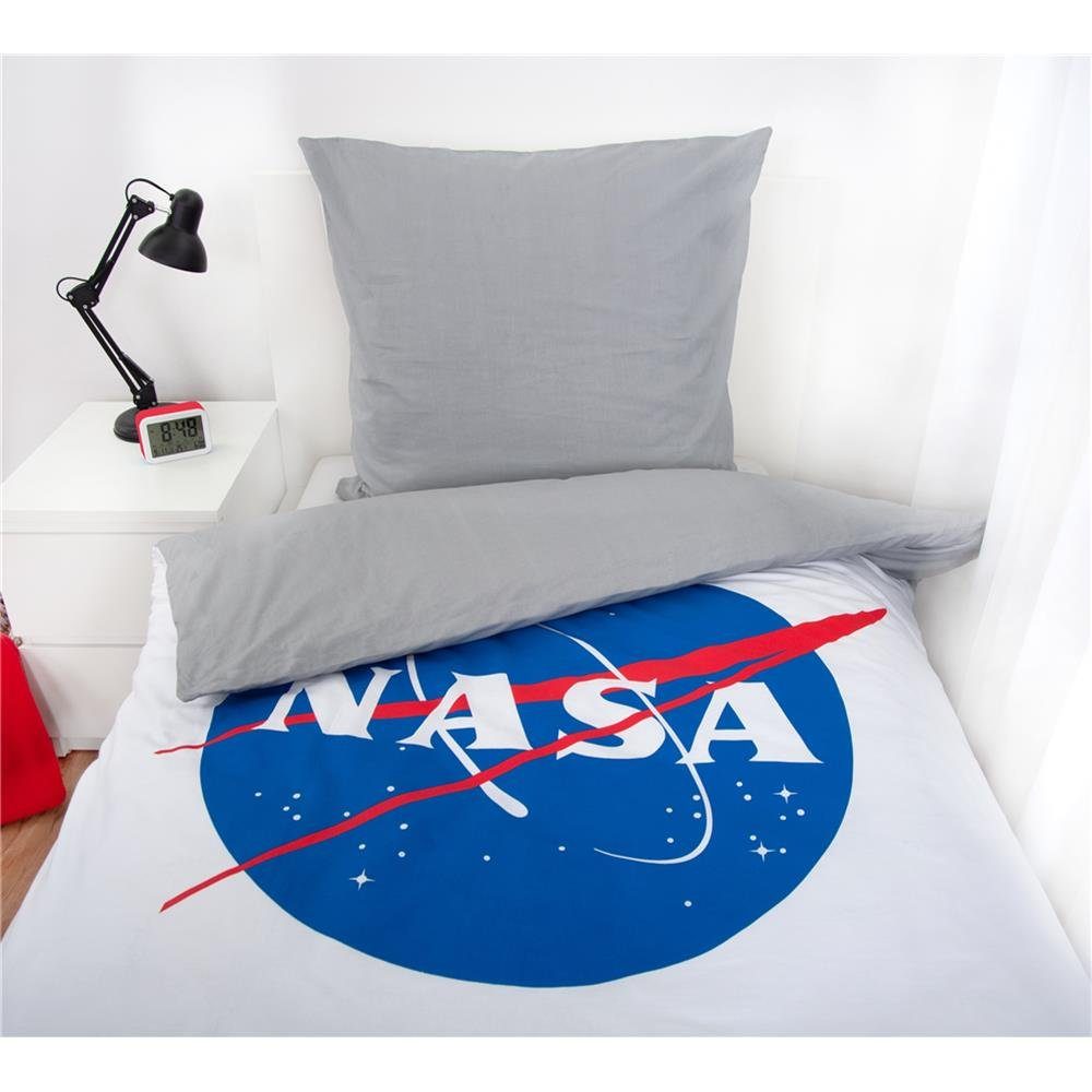 Bettwäsche NASA, Herding, Baumwolle, 2 teilig, Set 135x200cm Bettbezug,  80x80cm Kissen, Baumwolle Renforcé