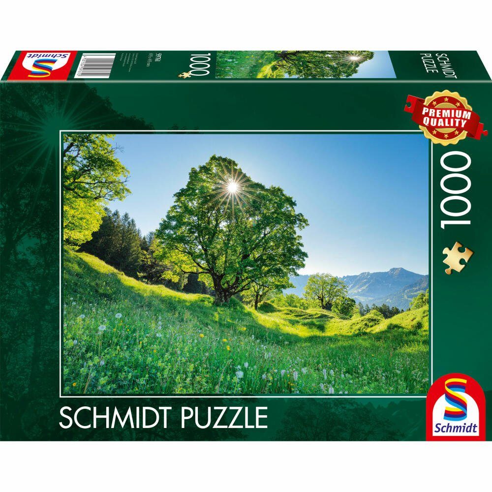 Schmidt Spiele Puzzle Berg-Ahorn im Sonnenlicht St. Gallen Schweiz, 1000 Puzzleteile