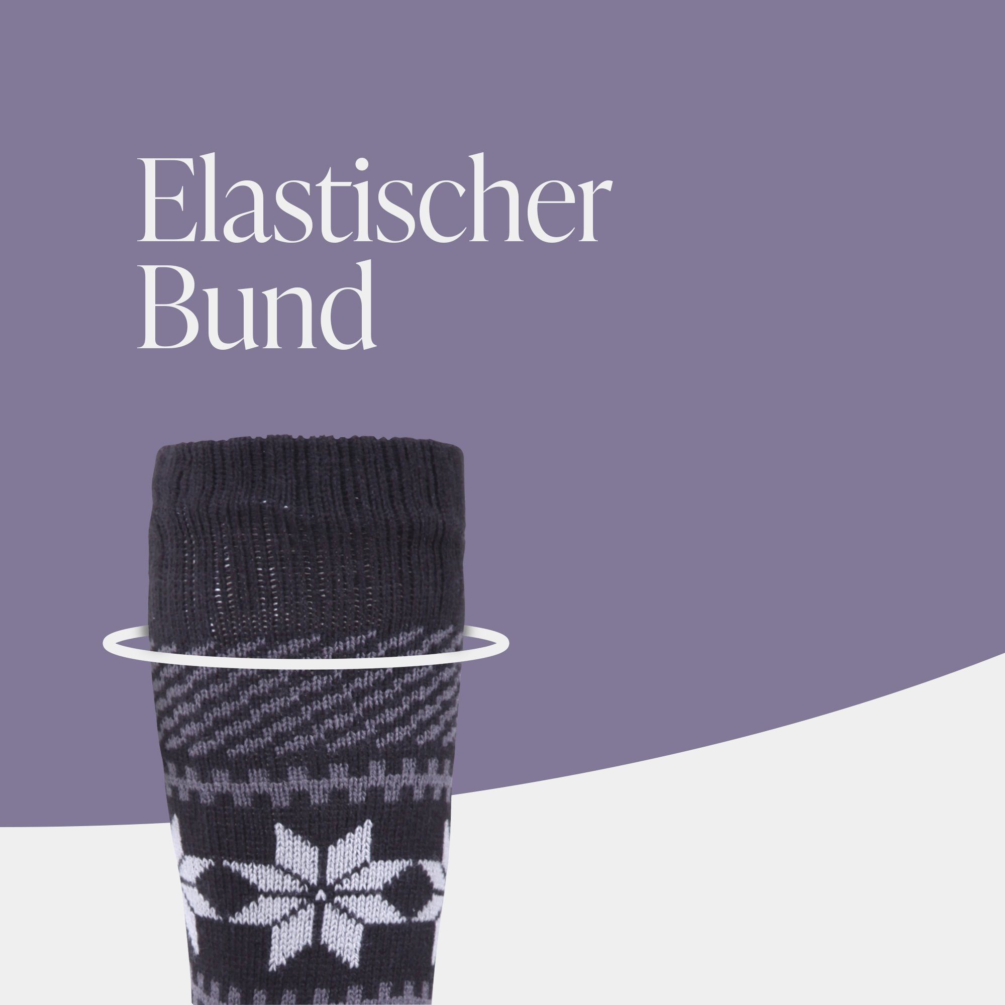 Norweger plüschig ( Socken mit Schwarz ) Teddyfutter, (1-Paar) Haussocken Bestlivings 36-42 Hüttensocken ABS-Socken Stoppersocken Hüttensocken