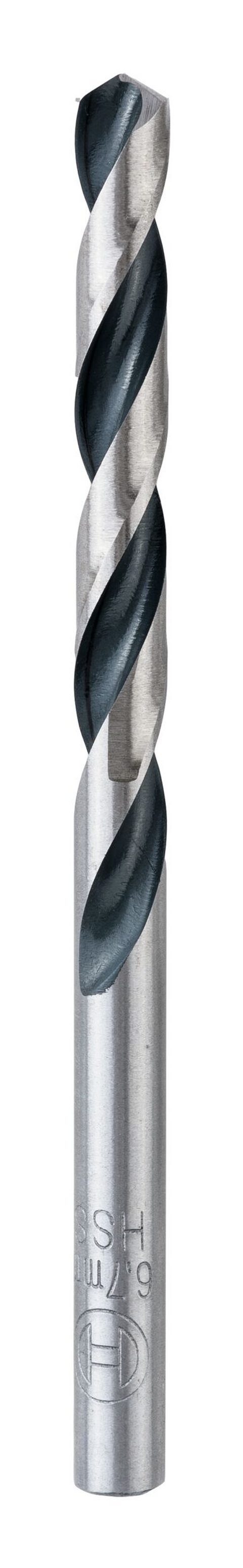 BOSCH Metallbohrer, (10 Stück), HSS PointTeQ (DIN 338) Metallspiralbohrer - 6,7 mm - 10er-Pack | Bohrer