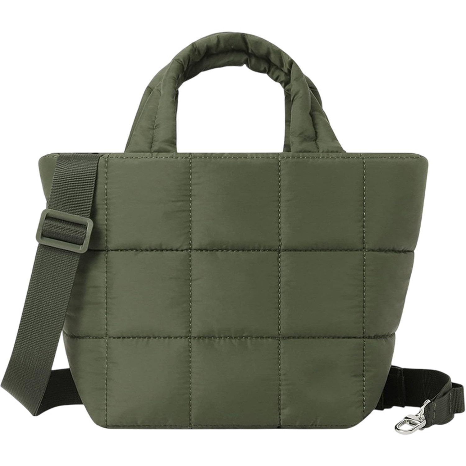 Oemmn Schultertasche Leichte Stepptasche mit Henkel & abnehmbarem Gurt, Puffer Handtasche
