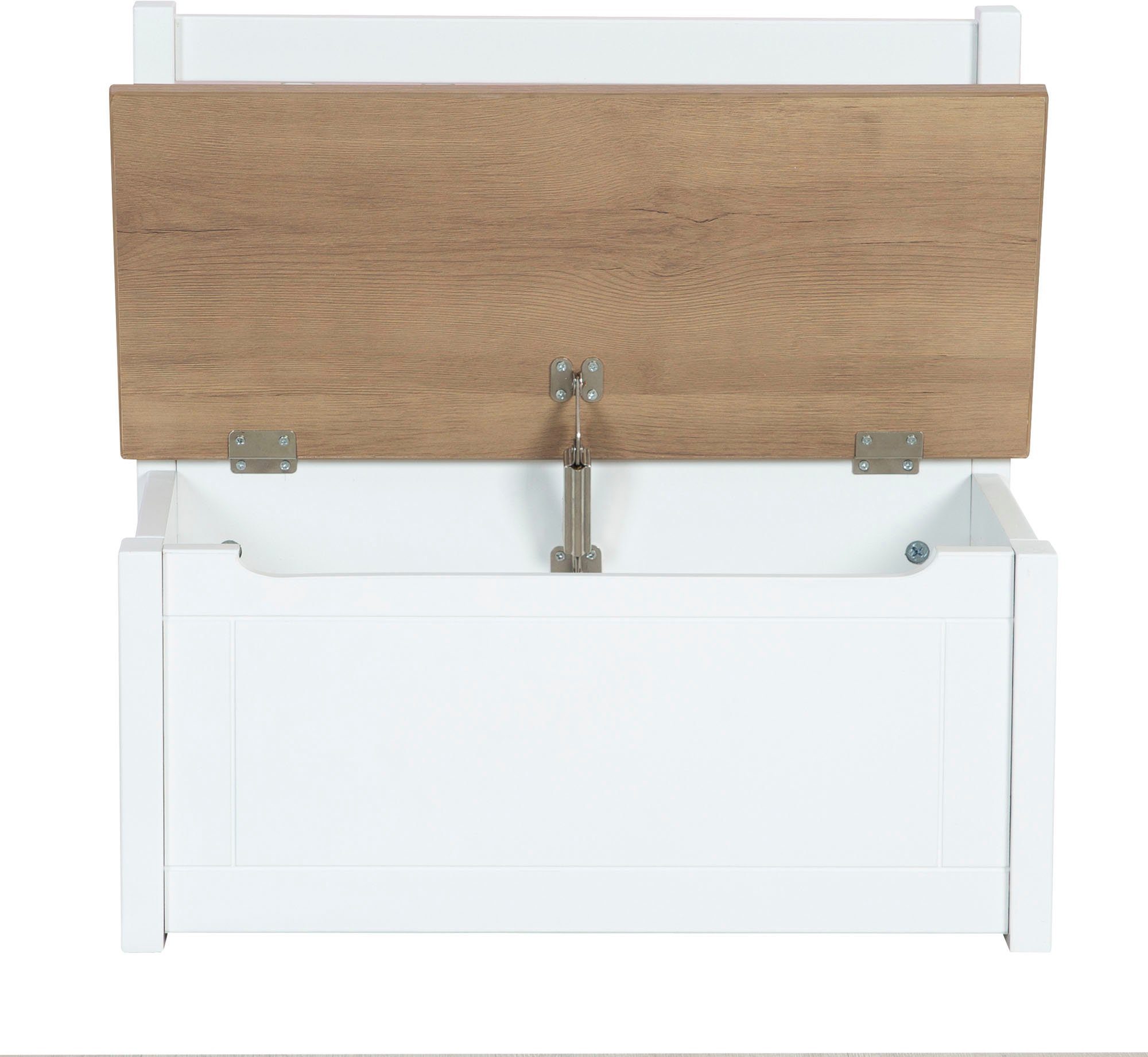 roba® Truhenbank Woody, natur & weiß, aufklappbar – Bild 4 von 5