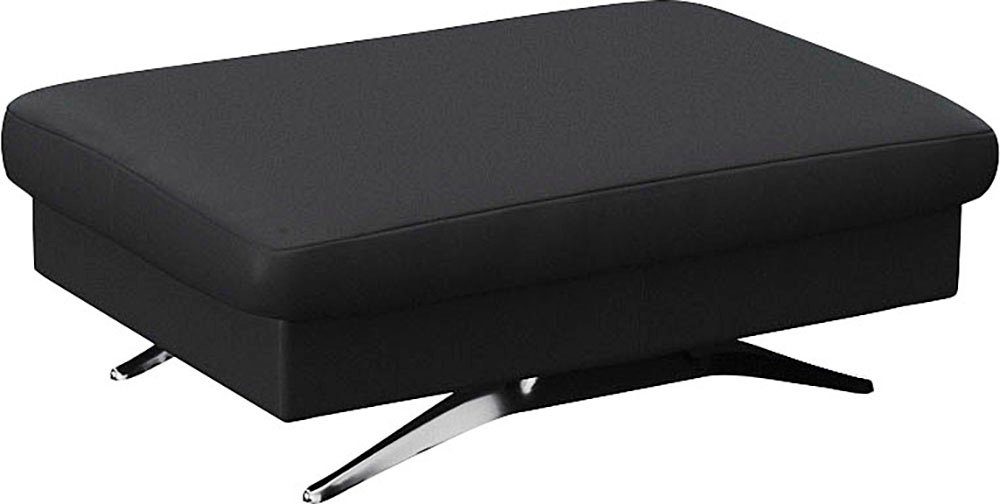 FLEXLUX Pouf Glow Sitzhocker, Polsterhocker, Hocker mit Stauraum, Fuß Alu