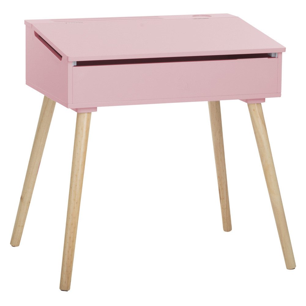 Atmosphera Créateur d'intérieur Kindertisch ATMOSPHERA – Schulschreibtisch, Notenständer, Holz, Höhe 62,4 cm, Rosa (funktional), keine. € 65,99
