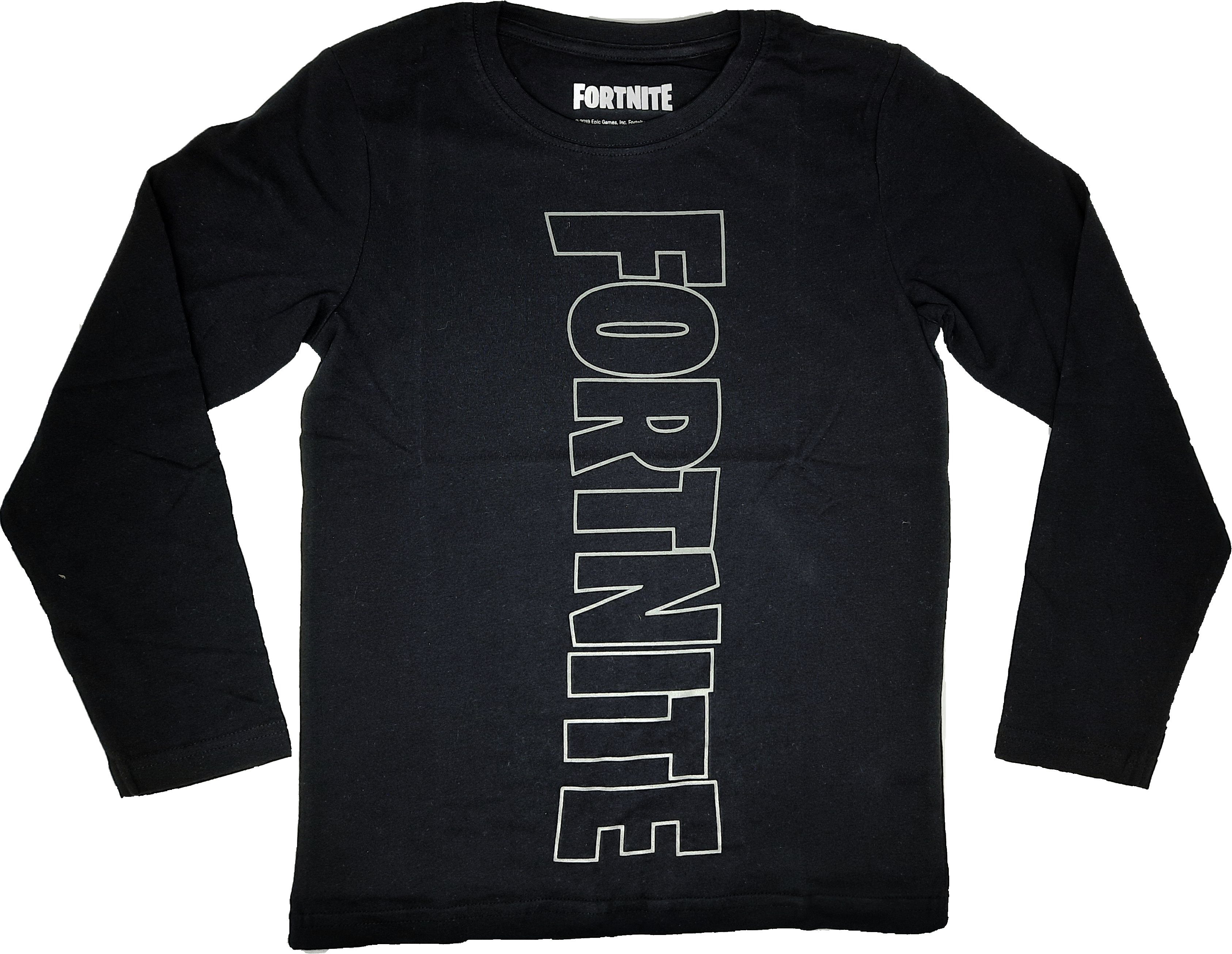 Fortnite T-Shirt FORTNITE T-Shirt SCHWARZ Langarm Kinder Longsleeve Gr.140  152 164 176 Jungen + Mädchen 10 12 14 16 Jahre