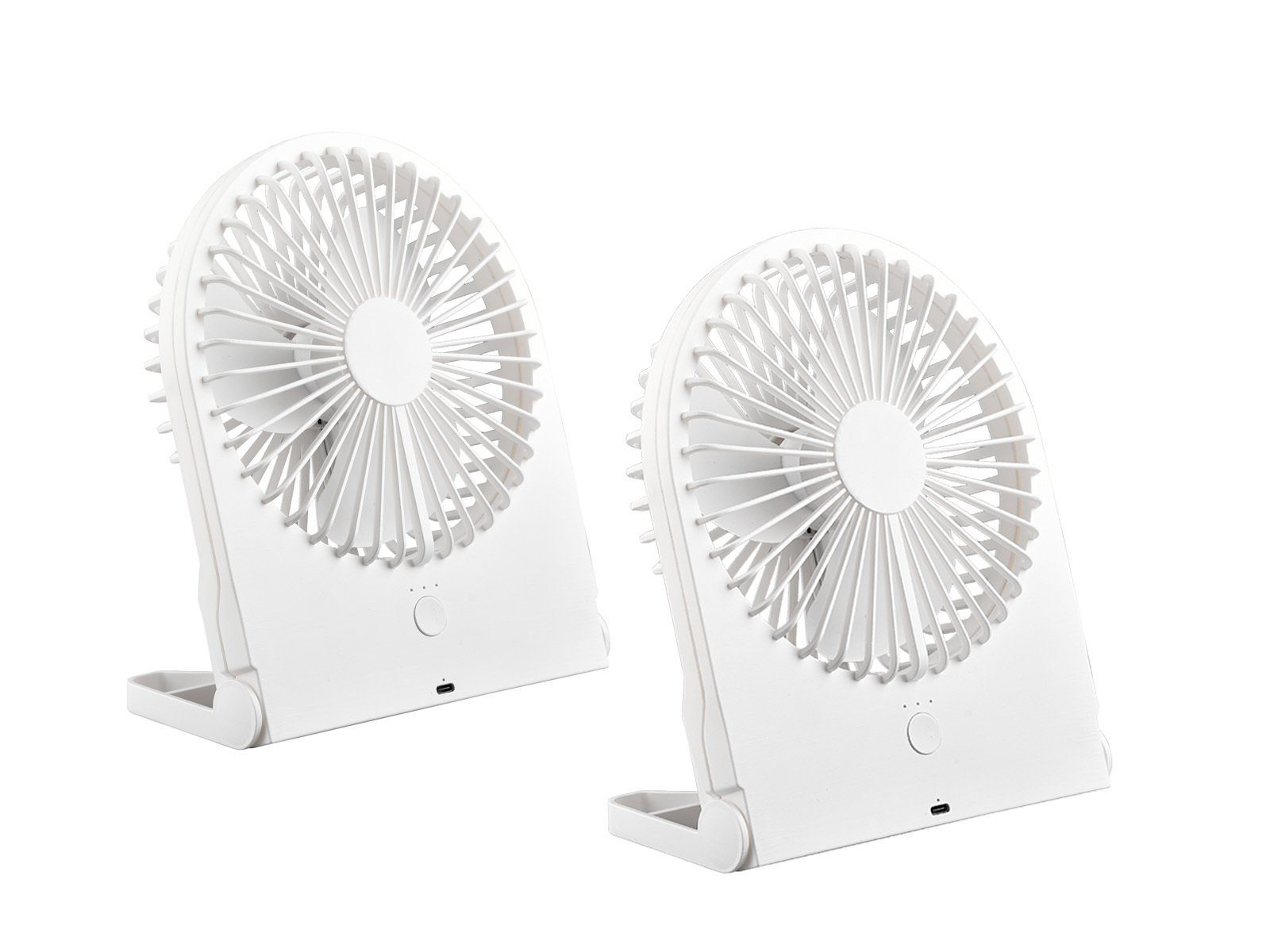 Setpoint Tischventilator, Windmaschine Zimmer-Ventilator Weiß Raum-Lüfter SET Winderzeuger Design 2er