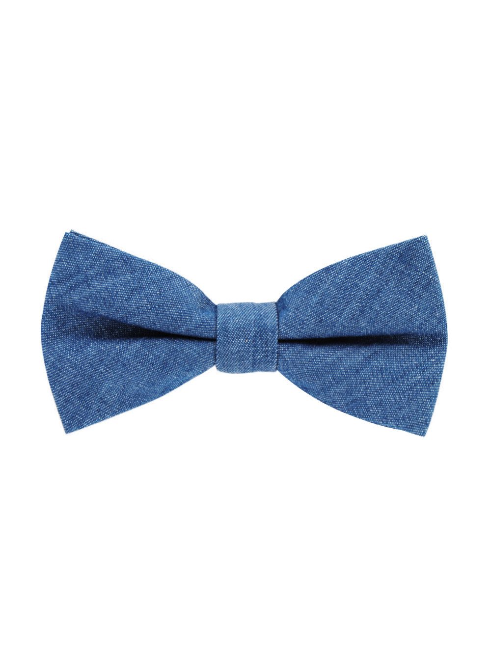 axy Fliege Herren Fliege Schleife Jeans-Look 12 x 6 cm Baumwolle bereits gebunden, Konfirmation verstellbar
