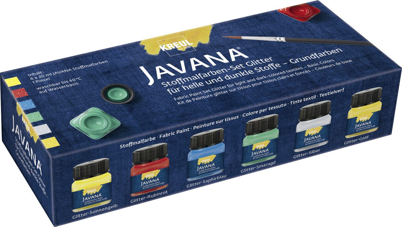 Kreul Textilfarbe Kreul Javana Stoffmalfarben Glitter für helle &