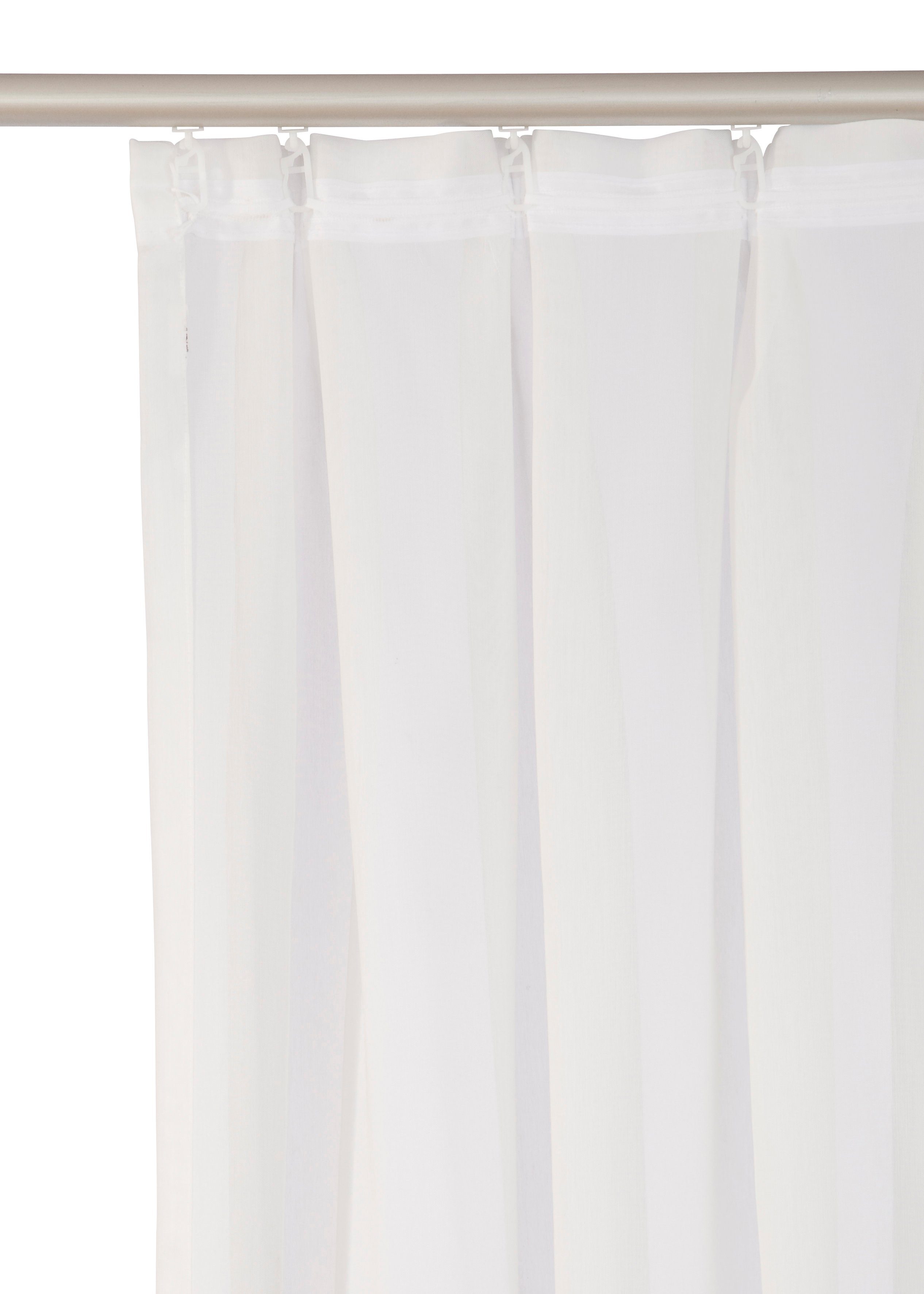 Wirth Gardine Audrey (1 St), Faltenband, halbtransparent, Store mit FB 1:3 nach Maß