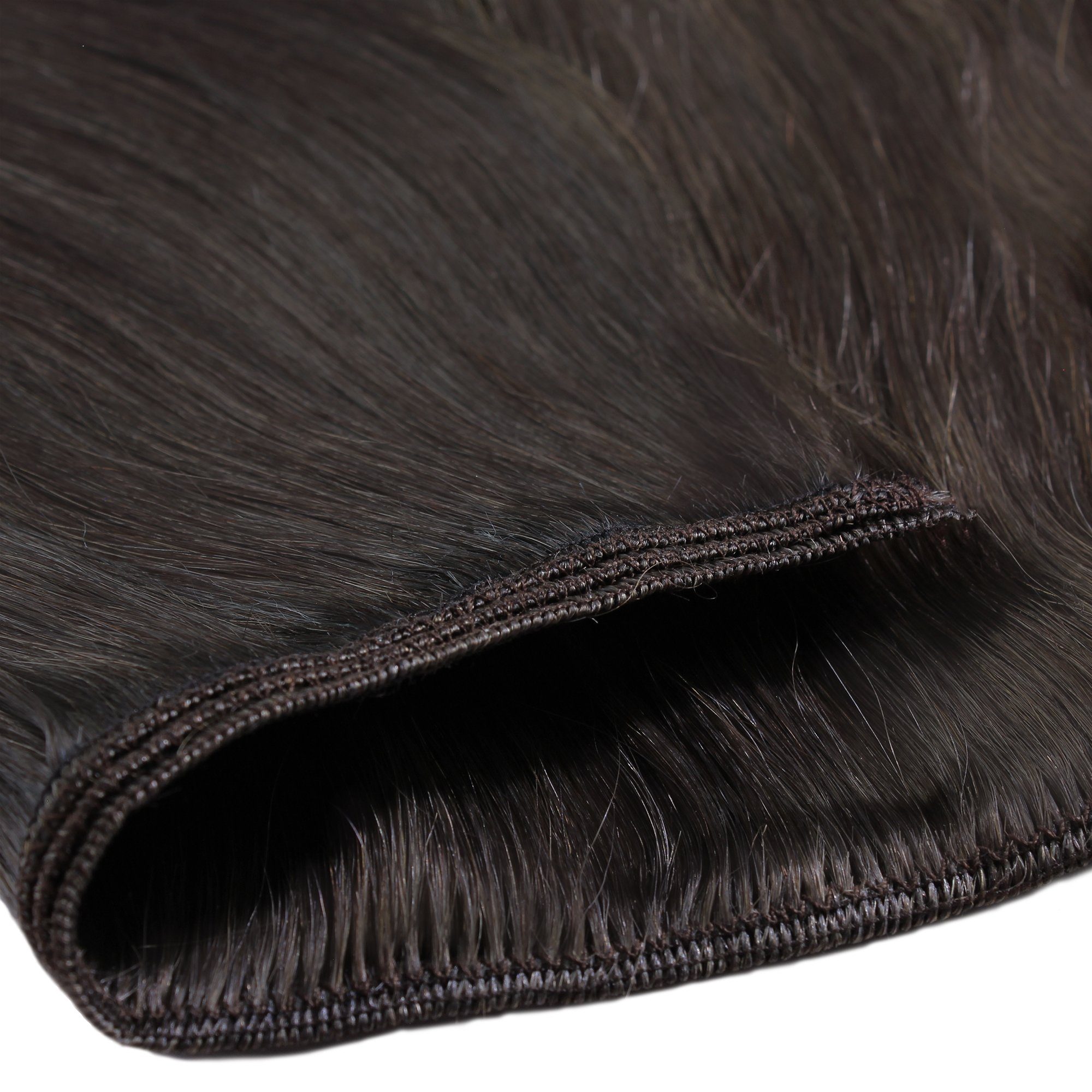 Dunkelblond Echthaartresse 40cm hair2heart #6/0 Premium Echthaar-Extension