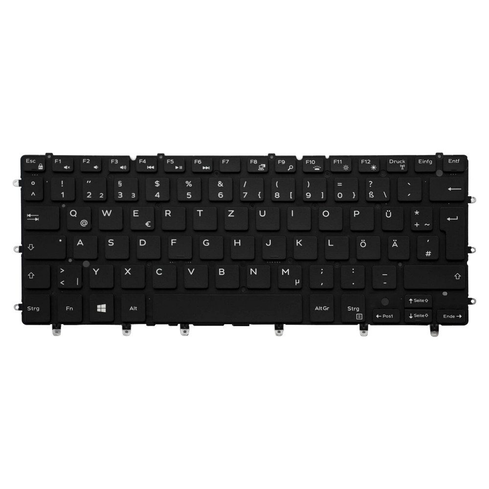 Trade-Shop Ersatz passend für Dell XPS 13 9343 9350 9360 13-9343 13-9350 13-9360 Tastatur (Tasten: Deutsch, QWERTZ / Farbe: Schwarz / mit Hintergrundbeleuchtung)