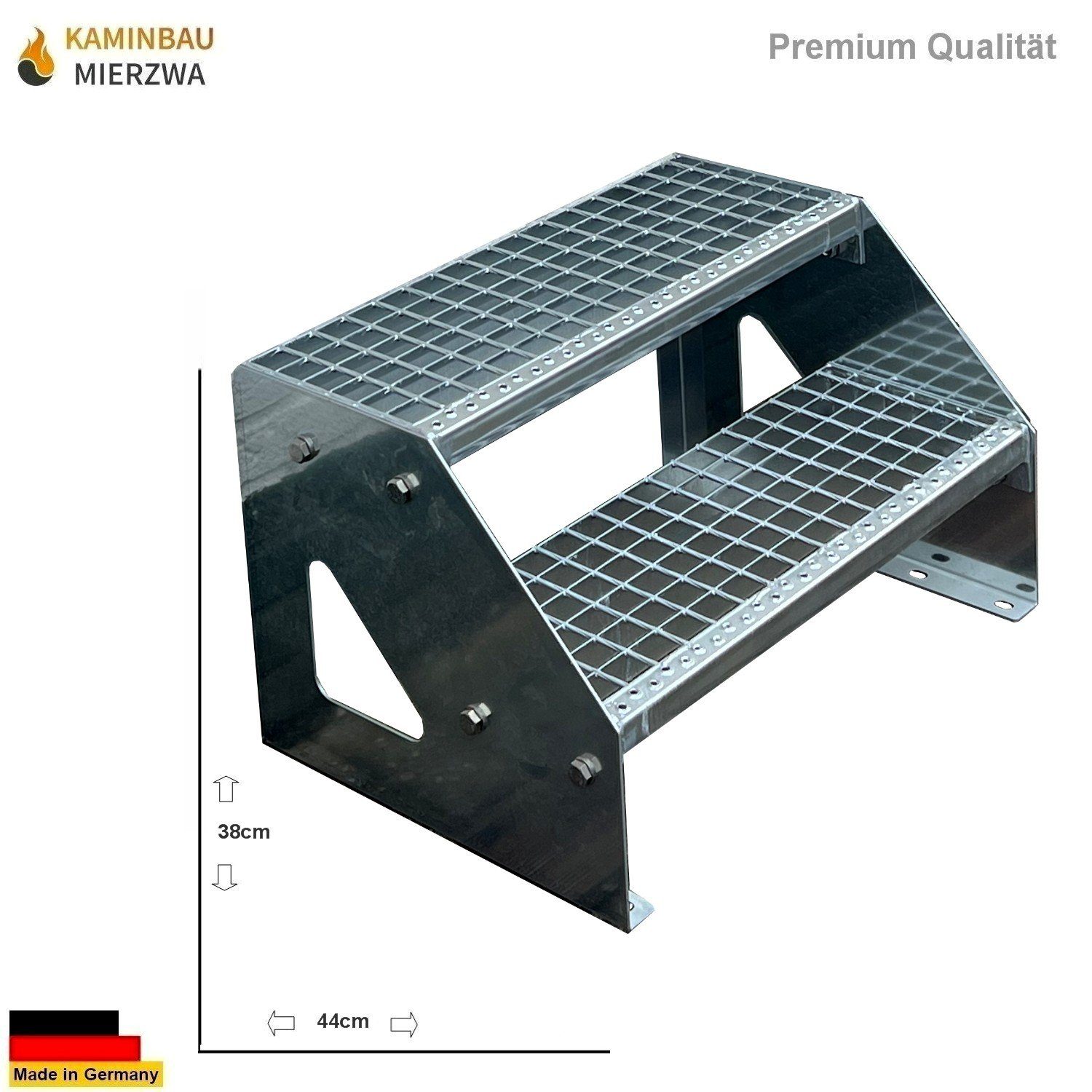 Kaminbau Mierzwa Außentreppe Premium Treppe Verzinkt günstig online kaufen