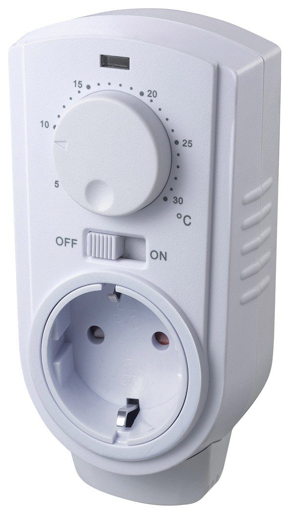 ChiliTec Raumthermostat Thermostat Steckdose mit Temperaturregler für Heizung Kühlgeräte
