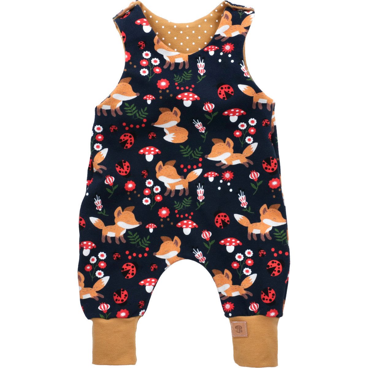 Land-Juwelen Повзунки Handmade Fuchs Unisex Kinder Einteiler, Overall, Babyanzug, Babyoverall, Babyanzug
