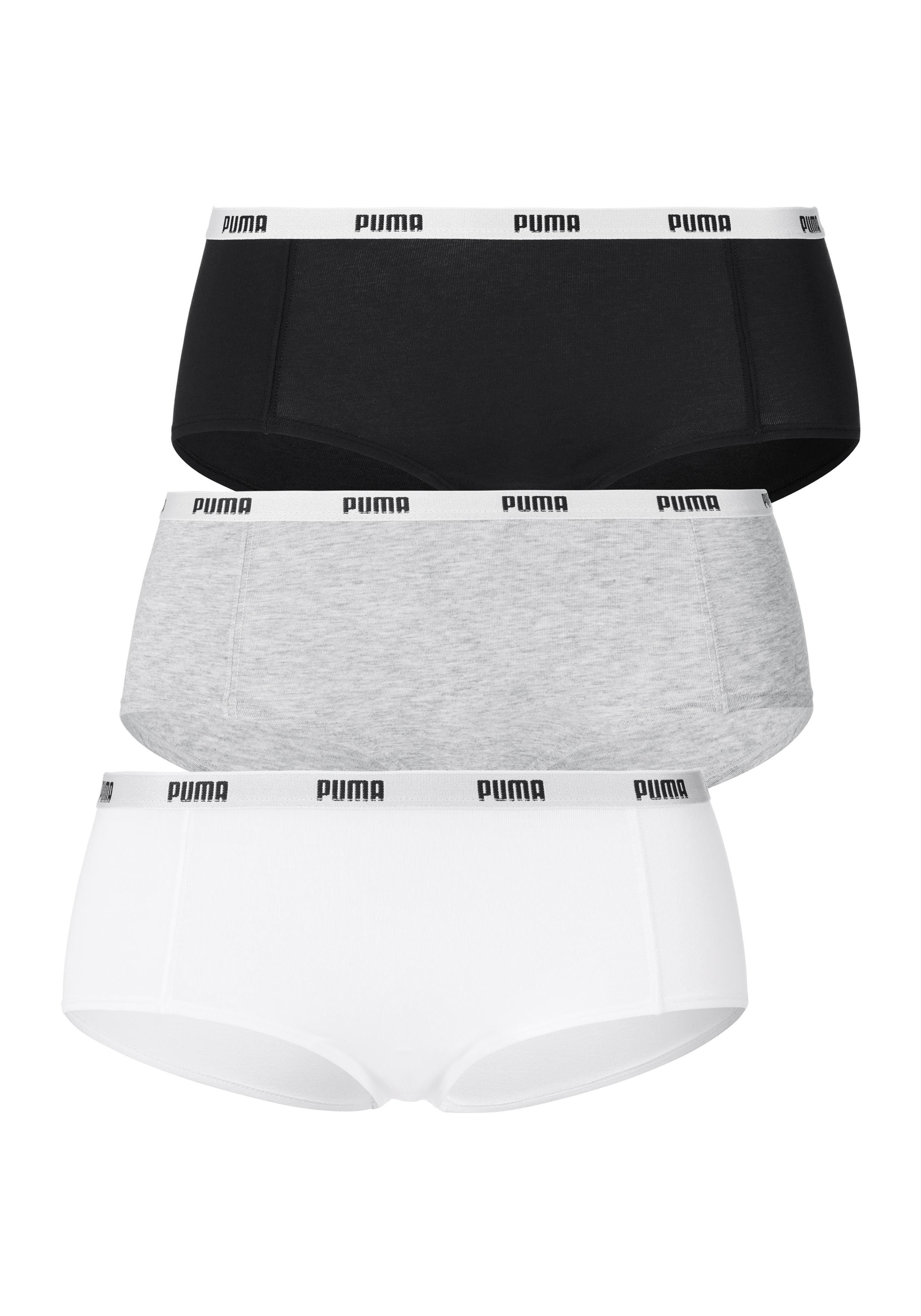 PUMA Panty (Packung, 3-St) weiß-grau-schwarz