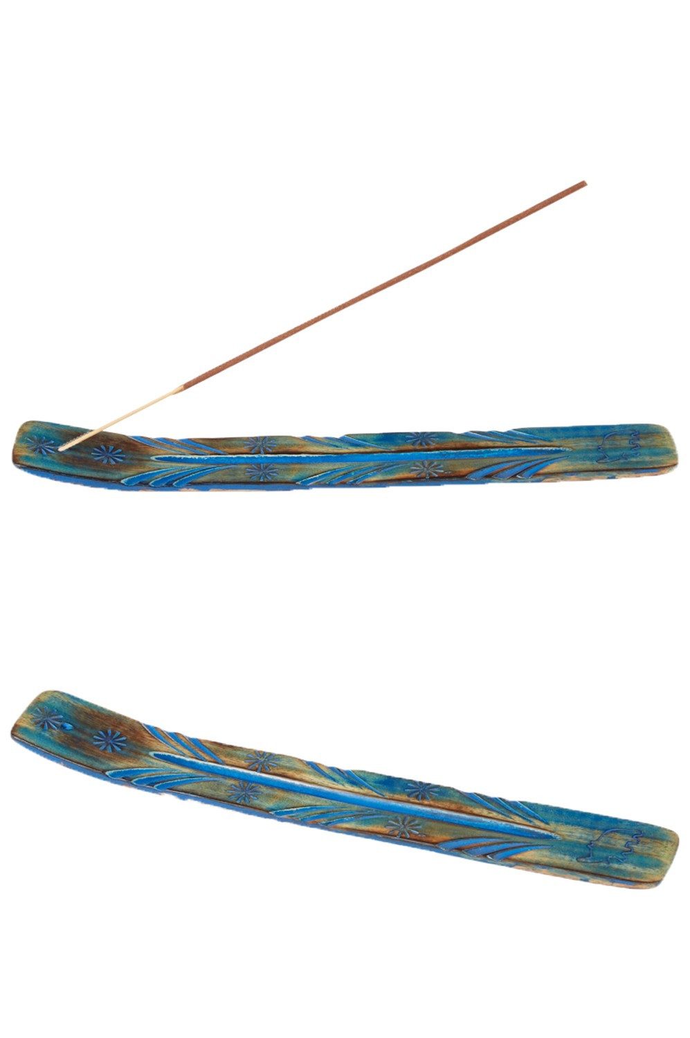 Marrakesch Orient & Mediterran Interior Räucherstäbchen-Halter 3er Set Räucherstäbchenhalter Ashot handgefertigt aus Holz 26 cm Deko, (3 St), Handarbeit