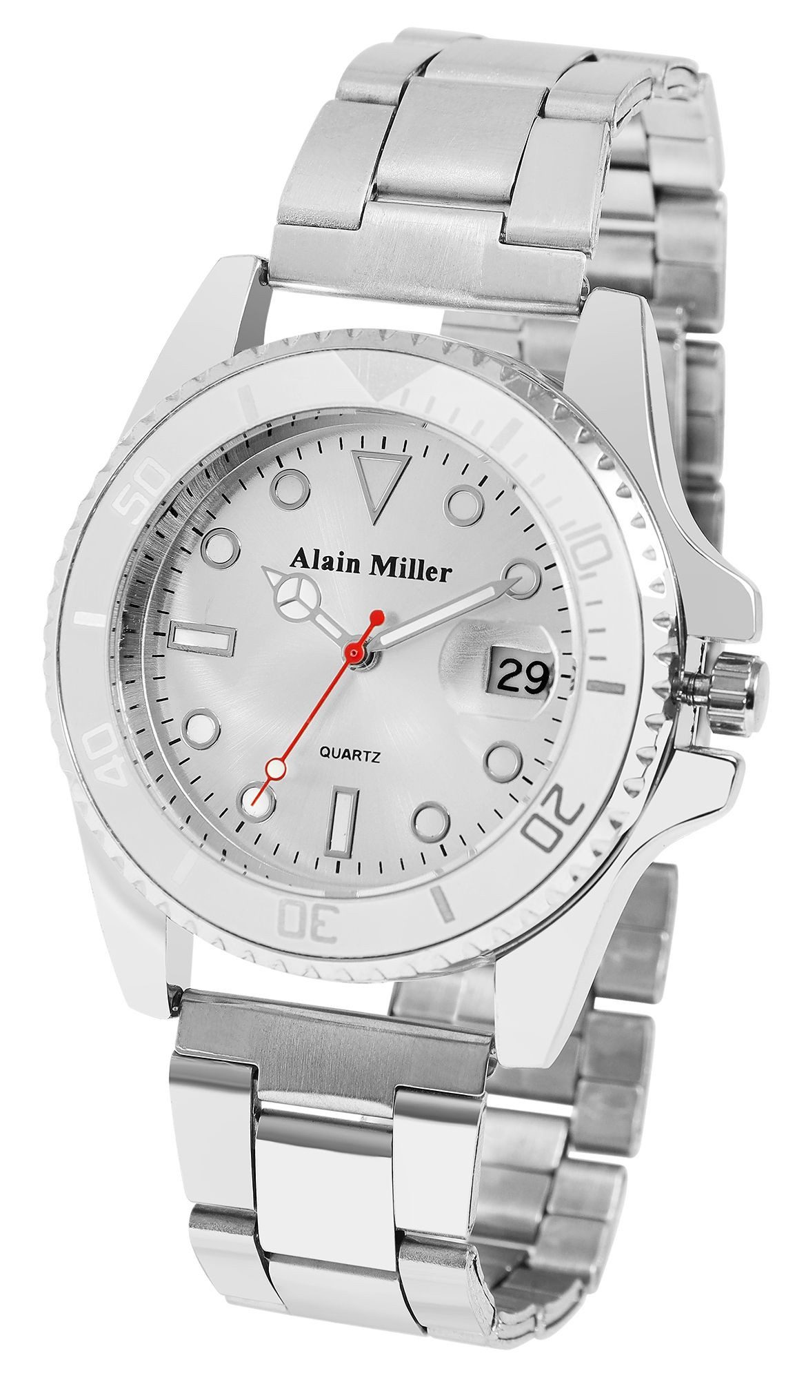 Alain Miller Quarzuhr Mineralglas