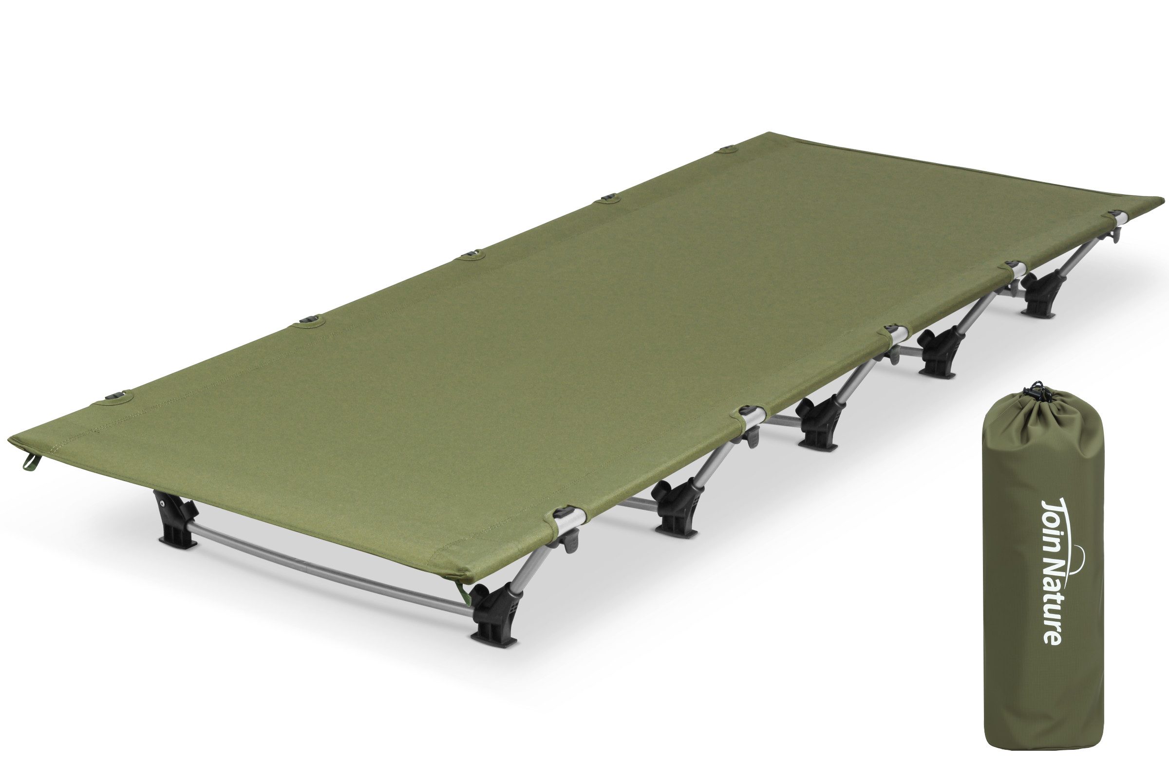 HOMECALL Feldbett Ultraleichtes Campingbett lappbar Faltbetten für Erwachsene für Zelten (Campingliege 150 kg Belastbar) für Zelten, Wandern, Outdoor, Büro Mittagspause, Gästebett Join Nature