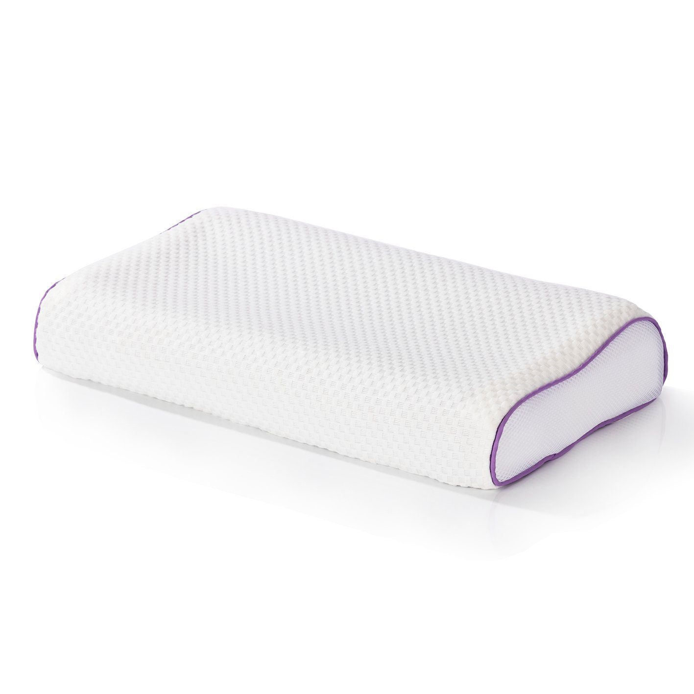 MAXXMEE Kopfkissen Air Flow weiß/lila 30x50x10 cm waschbar