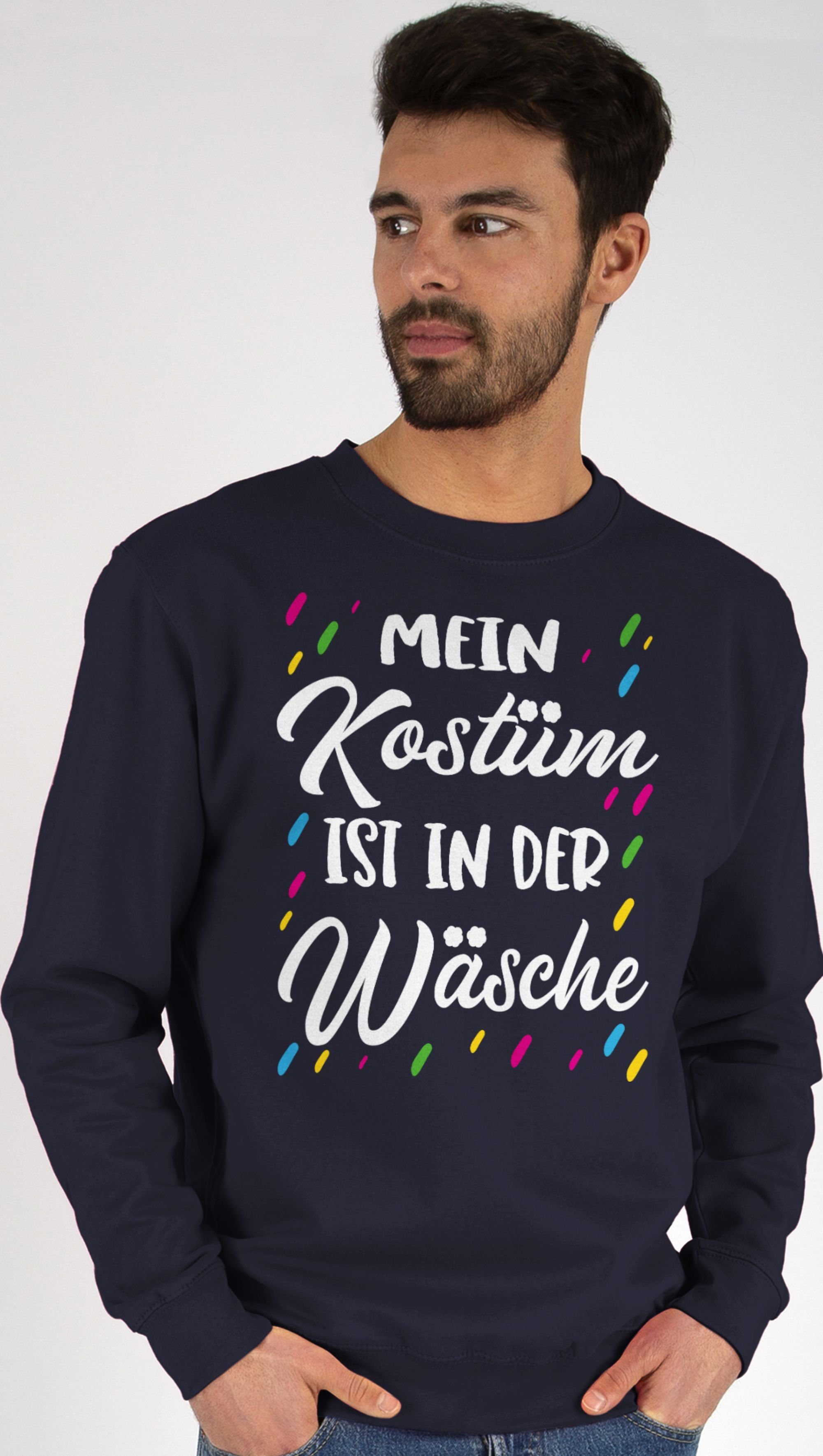 Shirtracer Kostüm Sweatshirt der Das der Fasching 3 Kostüm Dunkelblau - & in Kostuem Wäsche ist Karneval Wae (1-tlg) mein in Mein ist