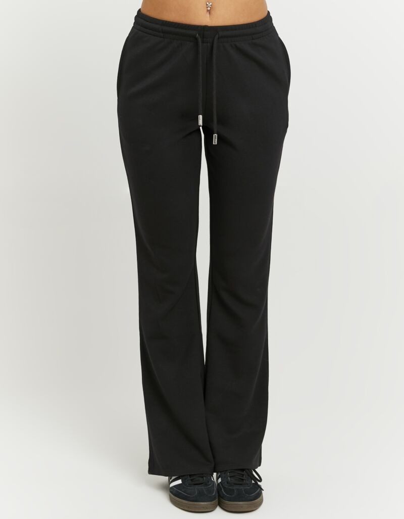 Tally Weijl Sweathose SPAPEJACIN Materialmix, mit ausgestelltem Bein und Bindeband