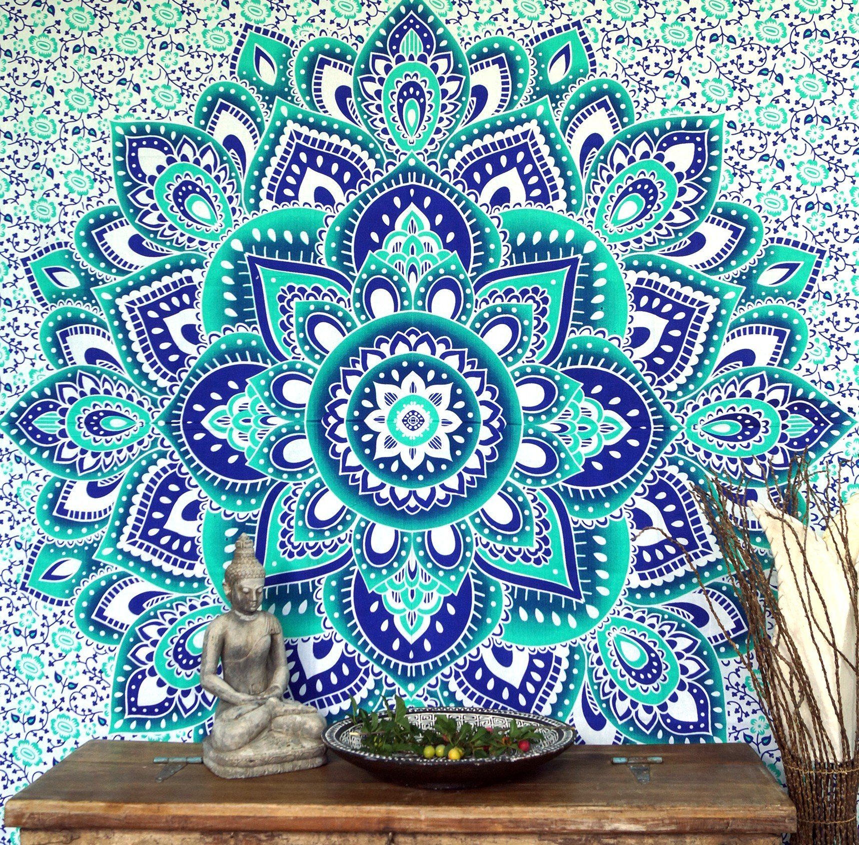 Wandbehang, indische Tagesdecke.., Guru-Shop Boho-Style Tagesdecke