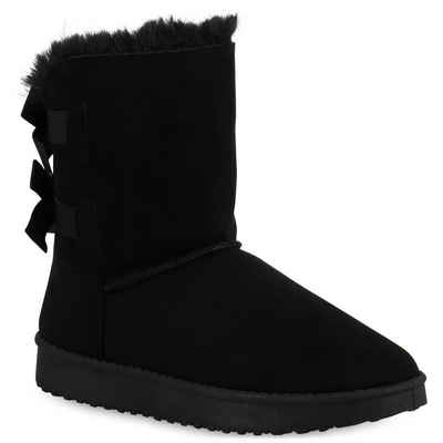 VAN HILL 902278 Damen Schlupfstiefeletten Winter Boots Warm Gefüttert Winterstiefelette Schuhe