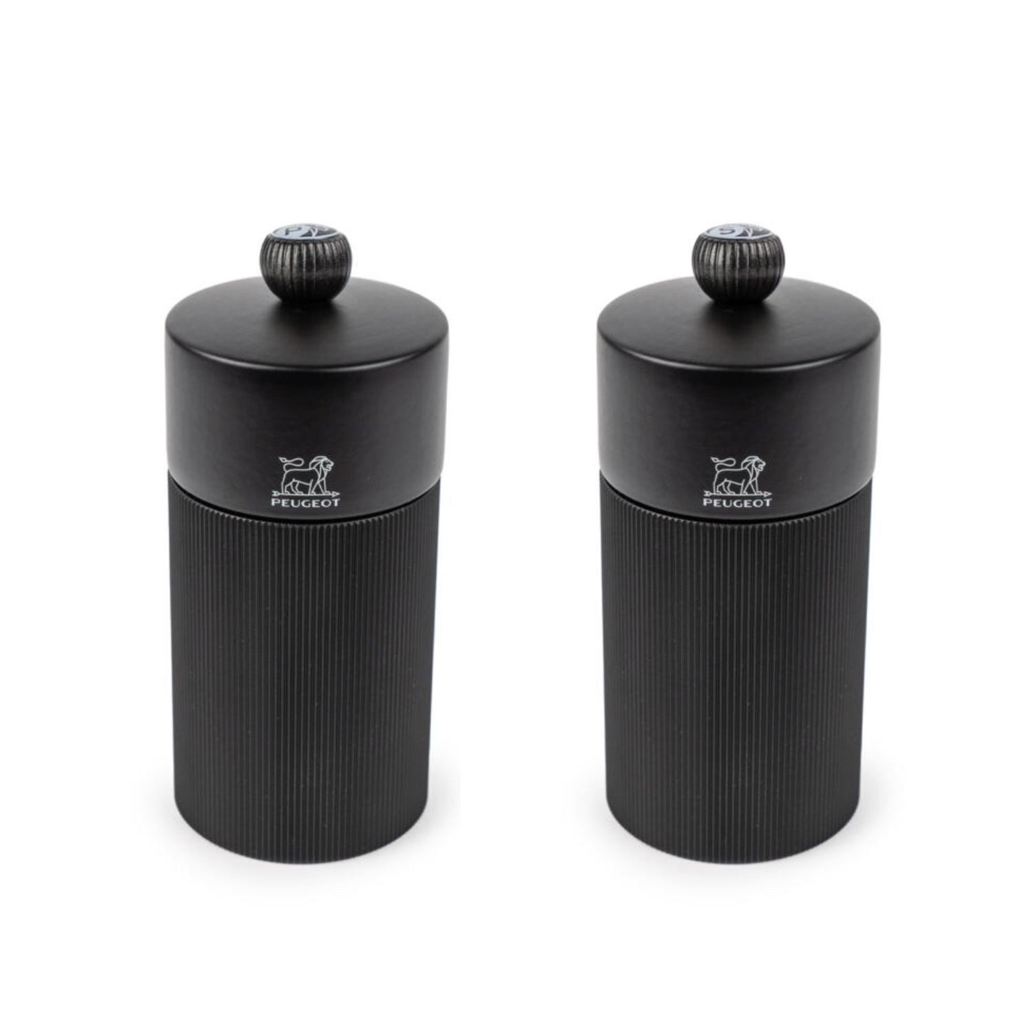 PEUGEOT Salz-/Pfeffermühle 12cm Mattschwarz Pfeffermühle Salzmühle Stahlmahlwerk LINE Manuell