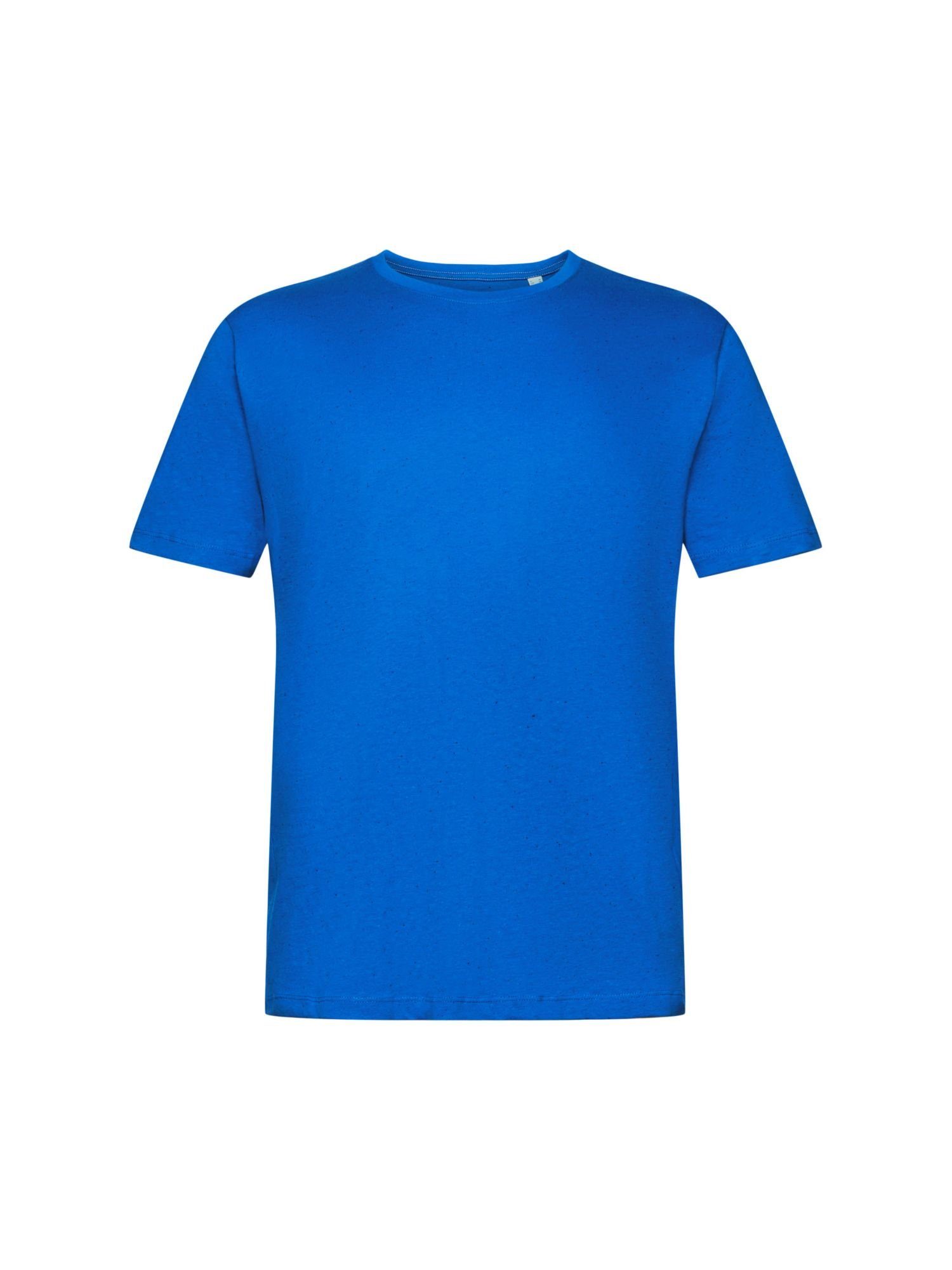 edc by Esprit T-Shirt Jersey Sprenkel-Optik aus T-Shirt einem Jersey in nachhaltigen (1-tlg), Baumwollmix aus mit Sprenkel-Finish