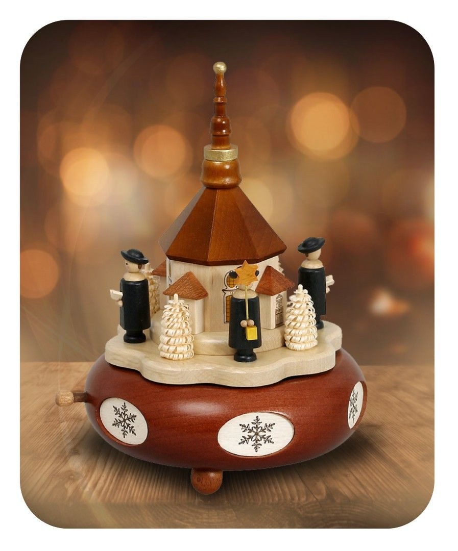Zeidler Holzkunst Spieluhr Spieldose "Seiffener Kirche und Kurrende", Erzgebirge, Weihnachten, (1-tlg)